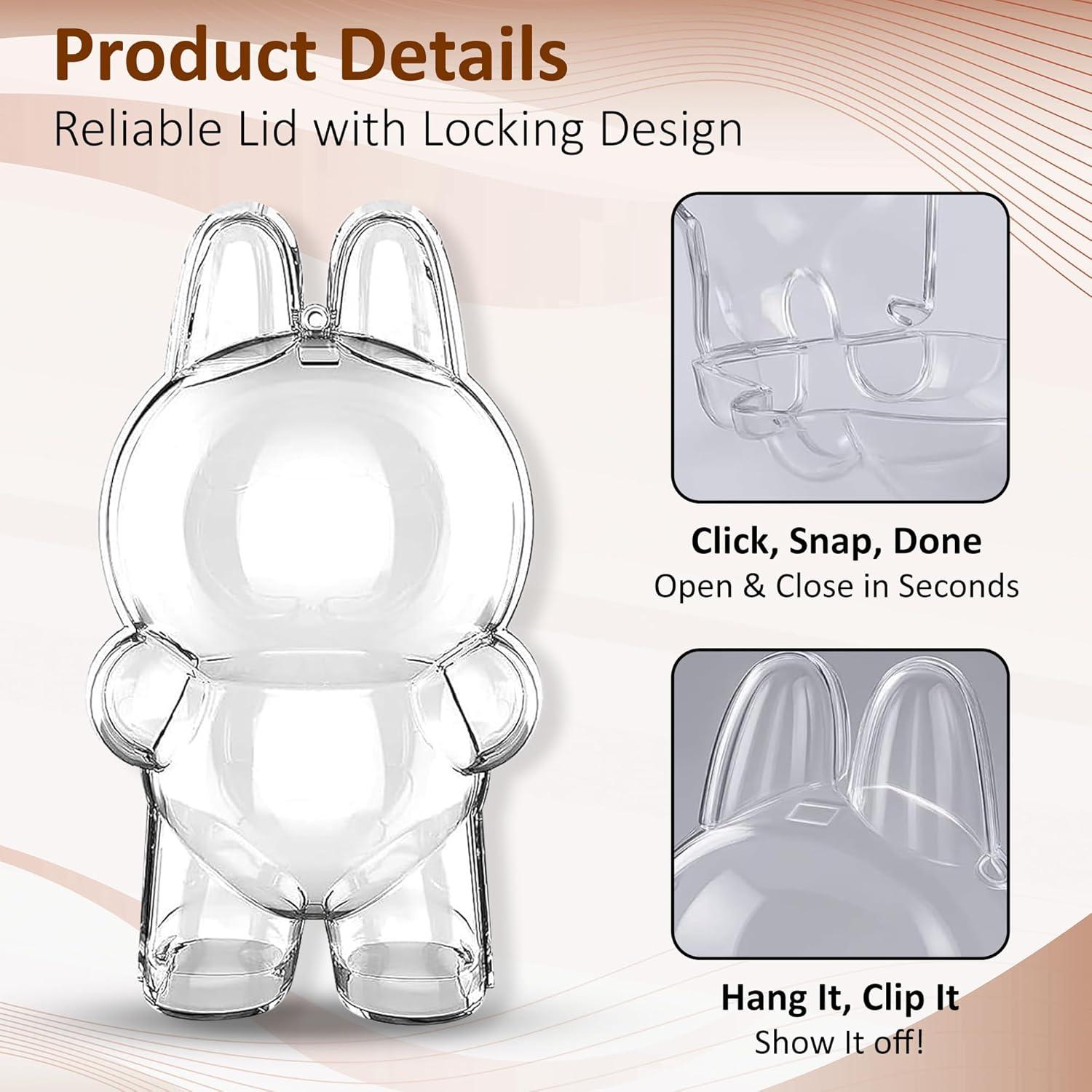 Funda protectora acrílica Labubu para figuras coleccionables