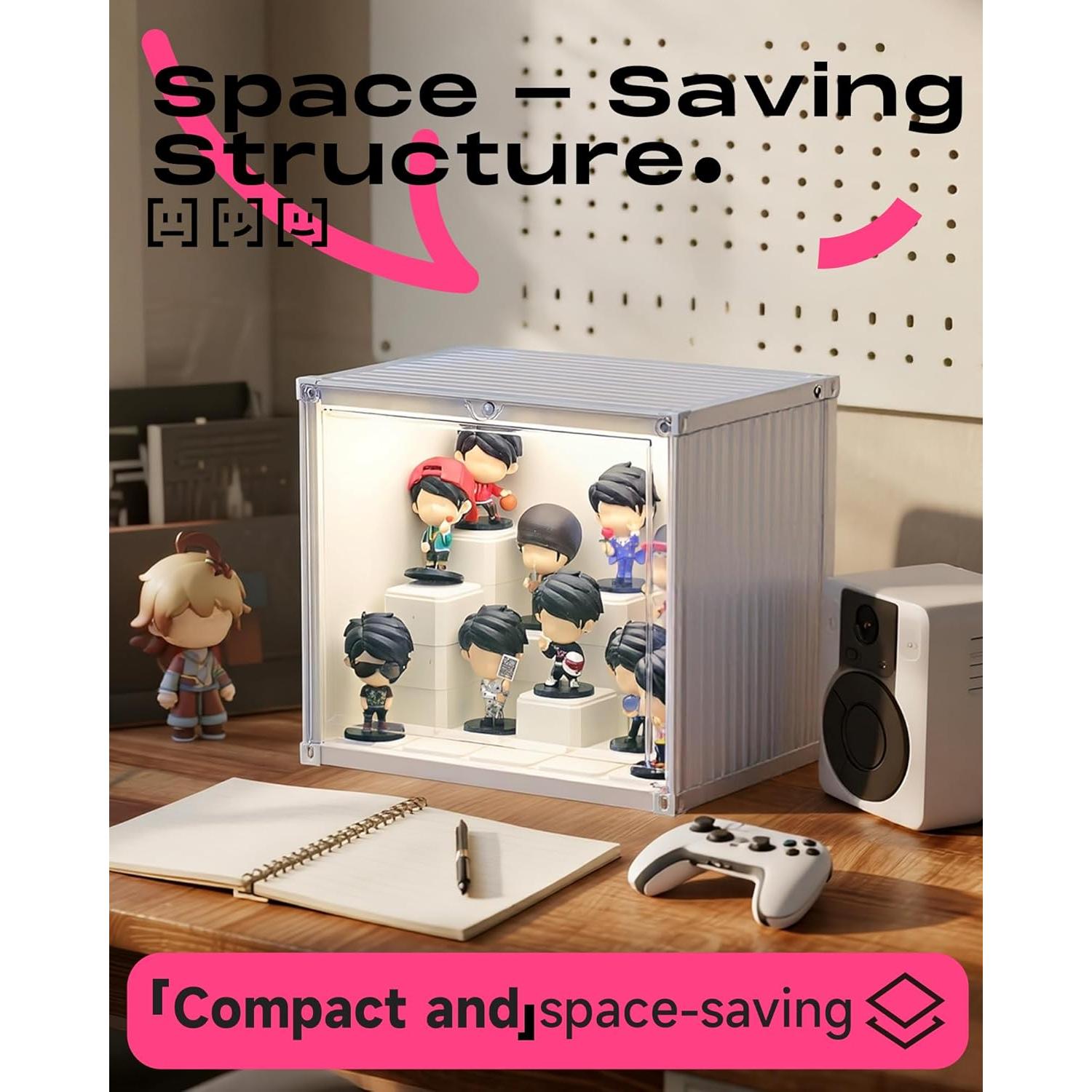 Estuche de exhibición MOCBURIKU para figuras LED 29x20.6x25.7cm