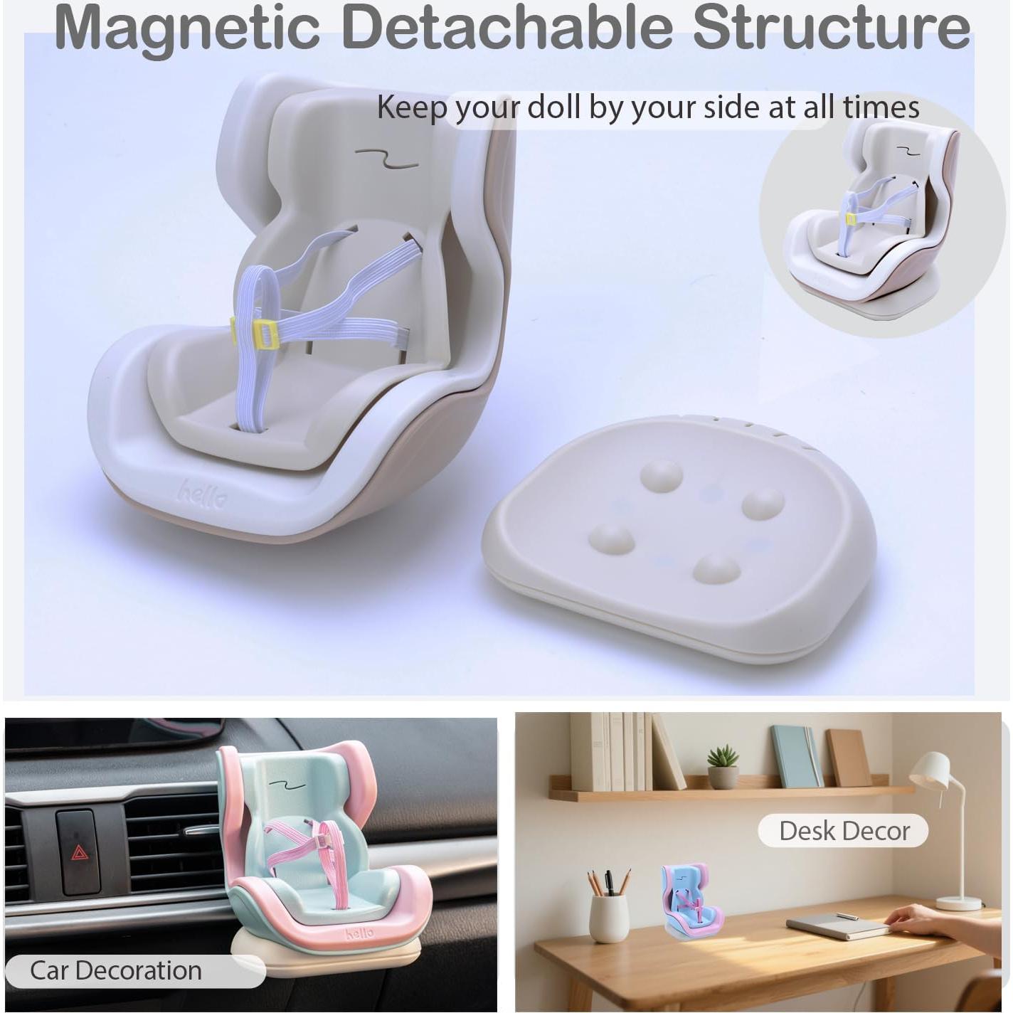 Asiento de Coche para Muñecas Thalvys Clip Ventilación 17cm