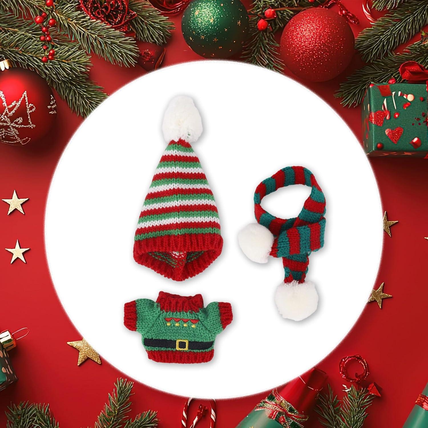 Conjunto de Ropa de Navidad para Muñeca Fukaisu 15-17cm