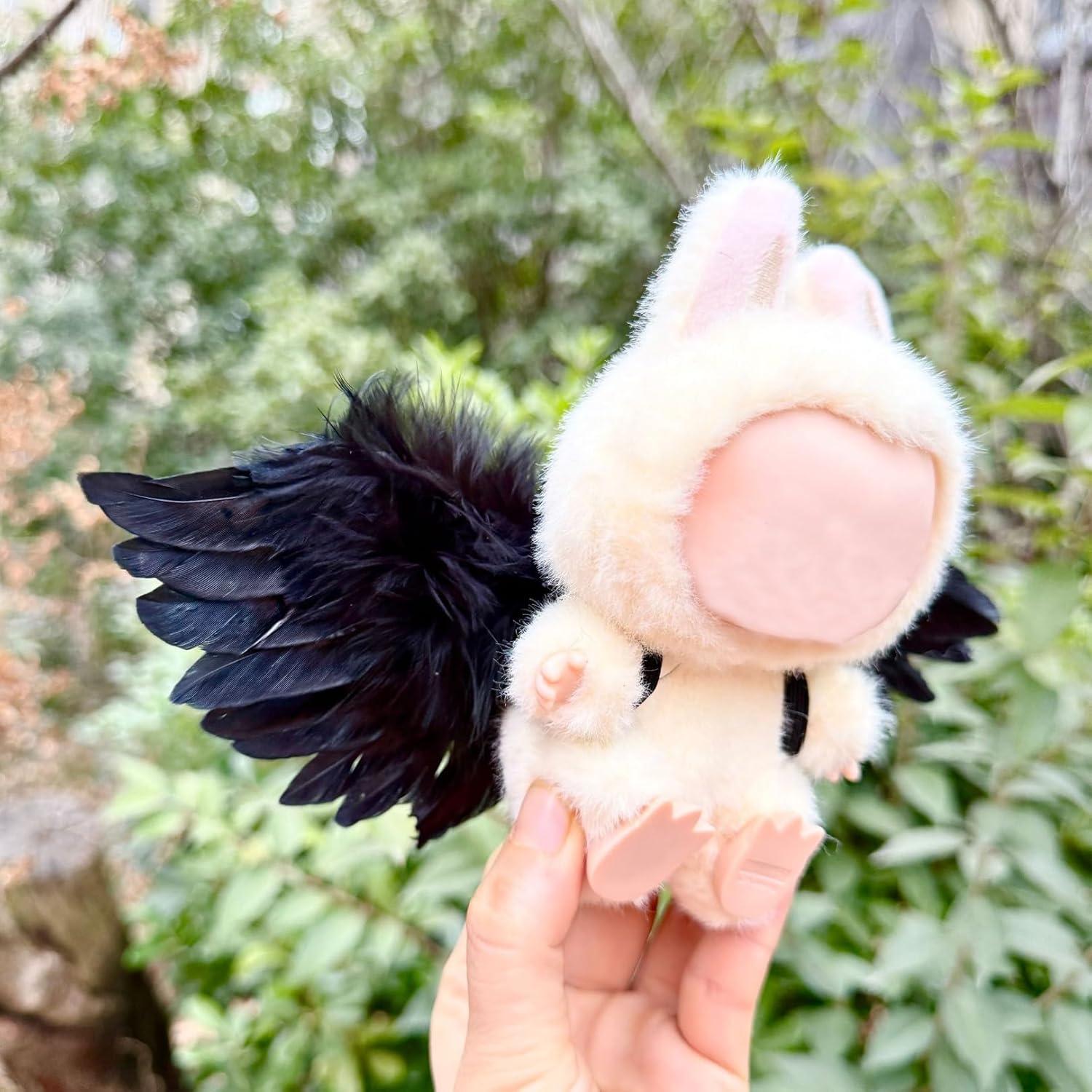 Accesorio de Alas Negro Premium para Muñecas Lububu 17.78 cm