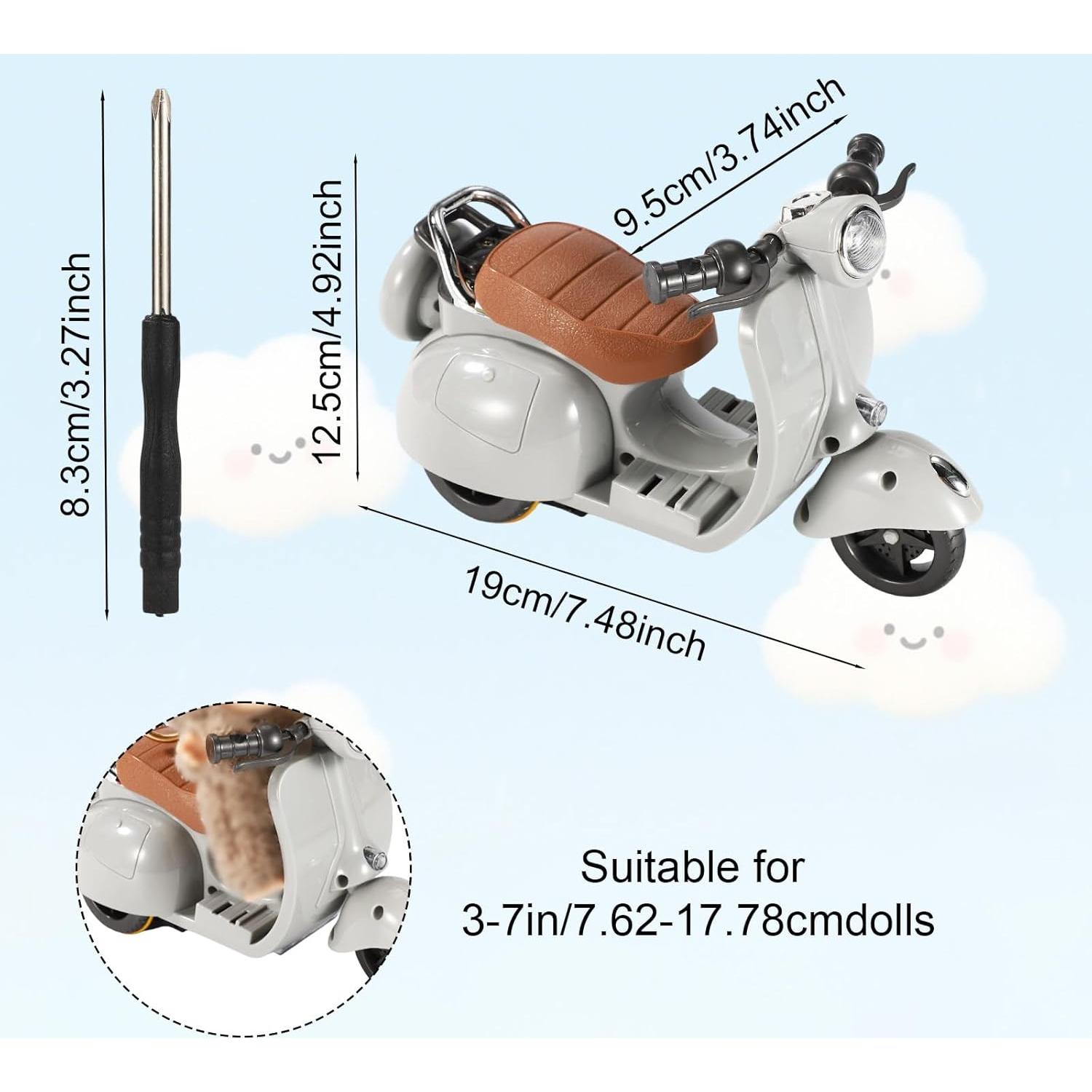 Scooter de Muñeca BTFO con Luces y Música - Gris 19x12.5x9.5cm