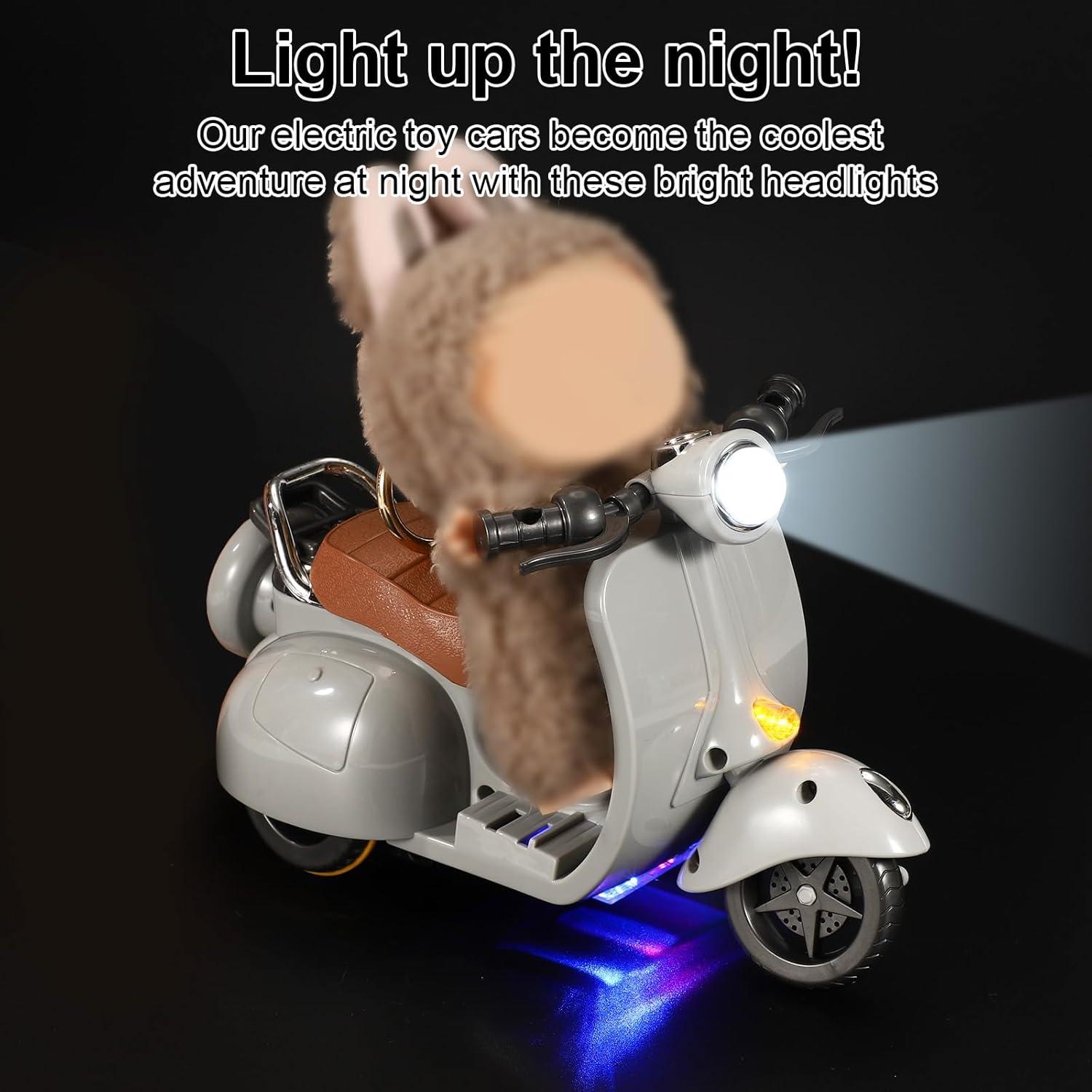 Scooter de Muñeca BTFO con Luces y Música - Gris 19x12.5x9.5cm