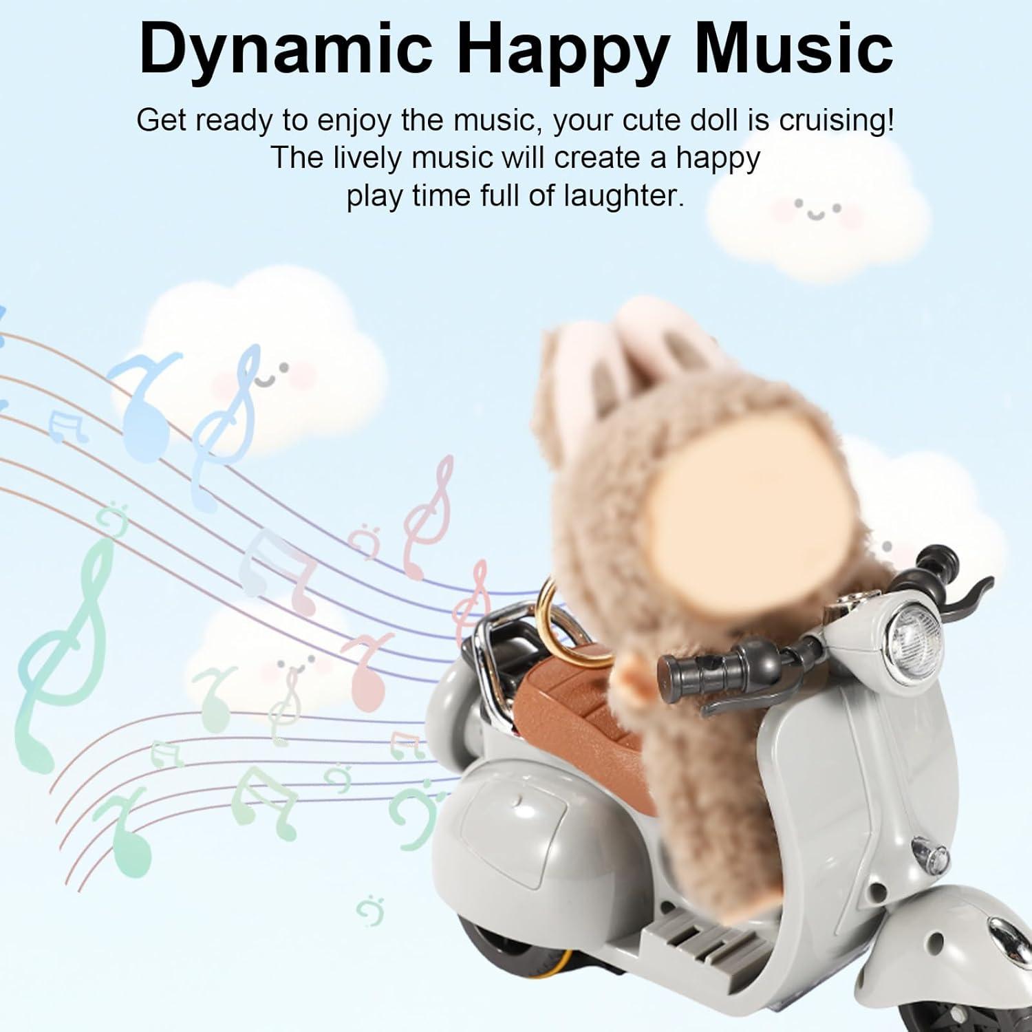 Scooter de Muñeca BTFO con Luces y Música - Gris 19x12.5x9.5cm