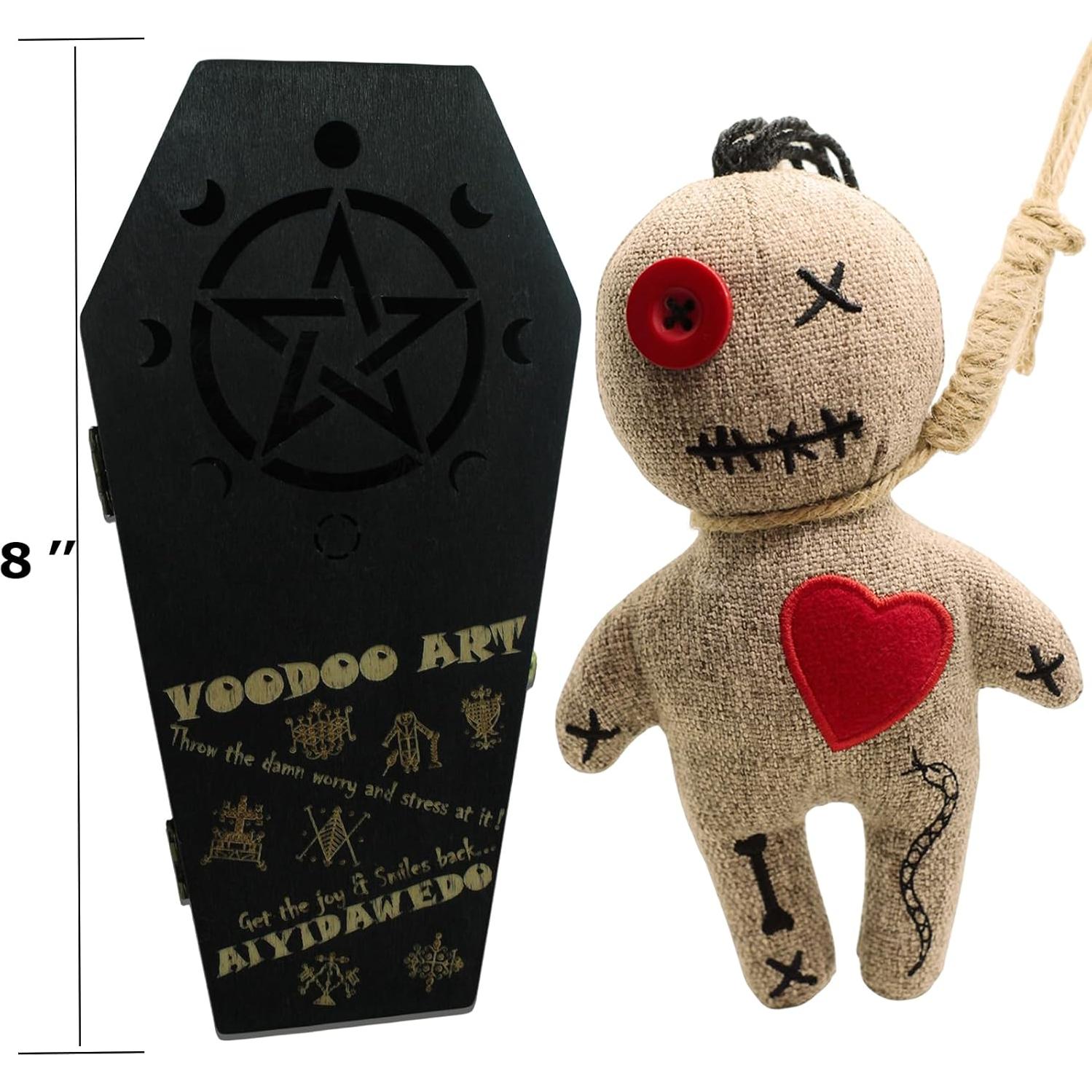 Kit de Muñeca Voodoo Ayidawedo con Tarjetas y Pines - Set Completo