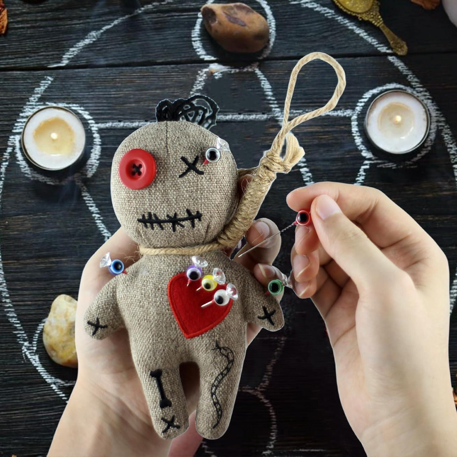 Kit de Muñeca Voodoo Ayidawedo con Tarjetas y Pines - Set Completo