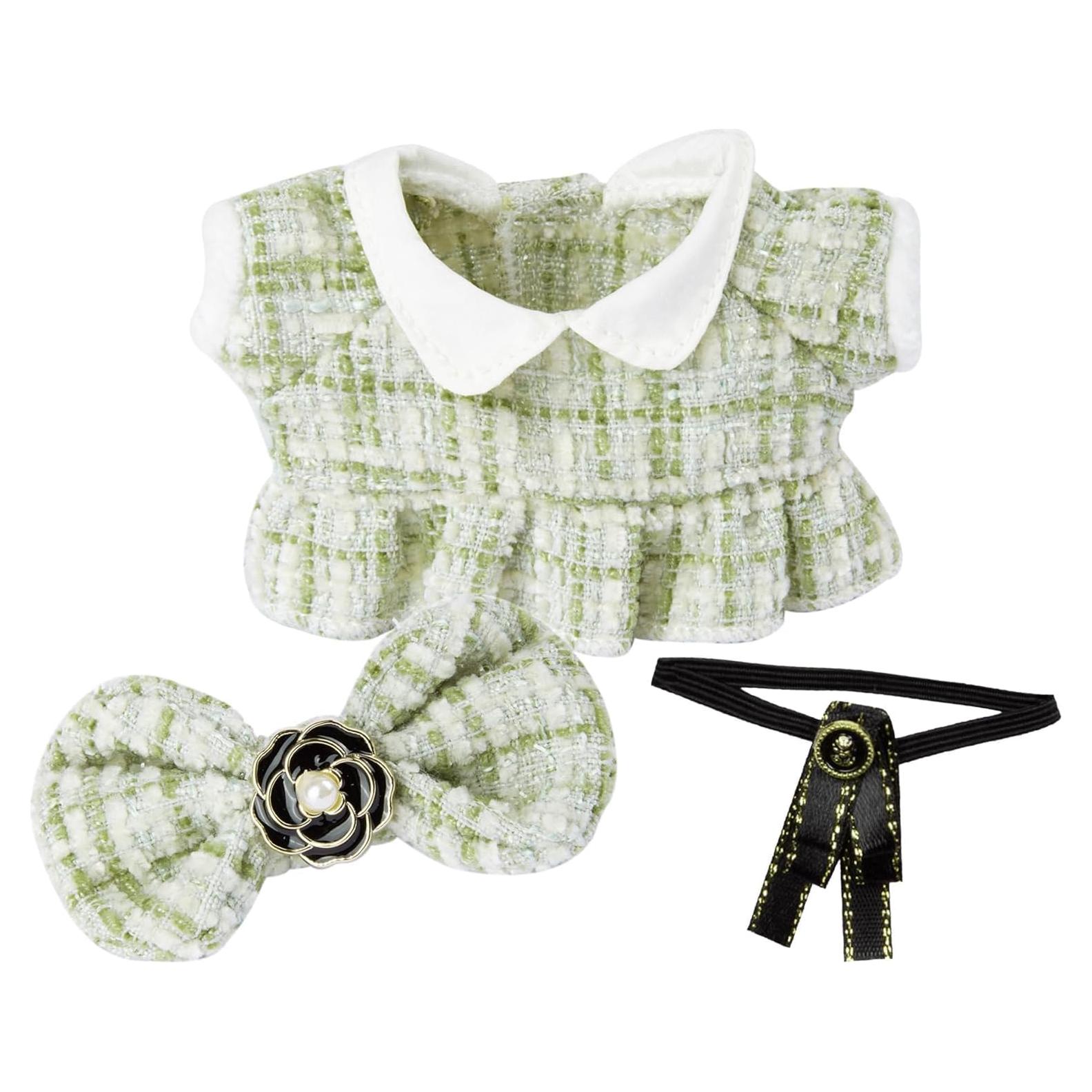 Conjunto de Ropa para Muñecas de 17cm - Vestido Verde Chic