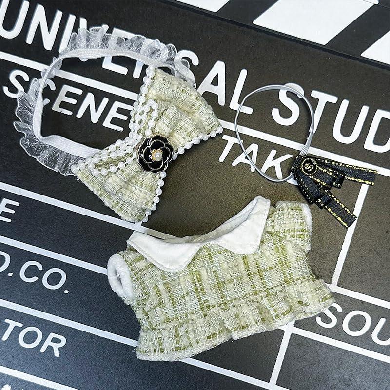 Conjunto de Ropa para Muñecas de 17cm - Vestido Verde Chic