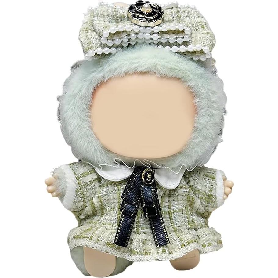 Conjunto de Ropa para Muñecas de 17cm - Vestido Verde Chic