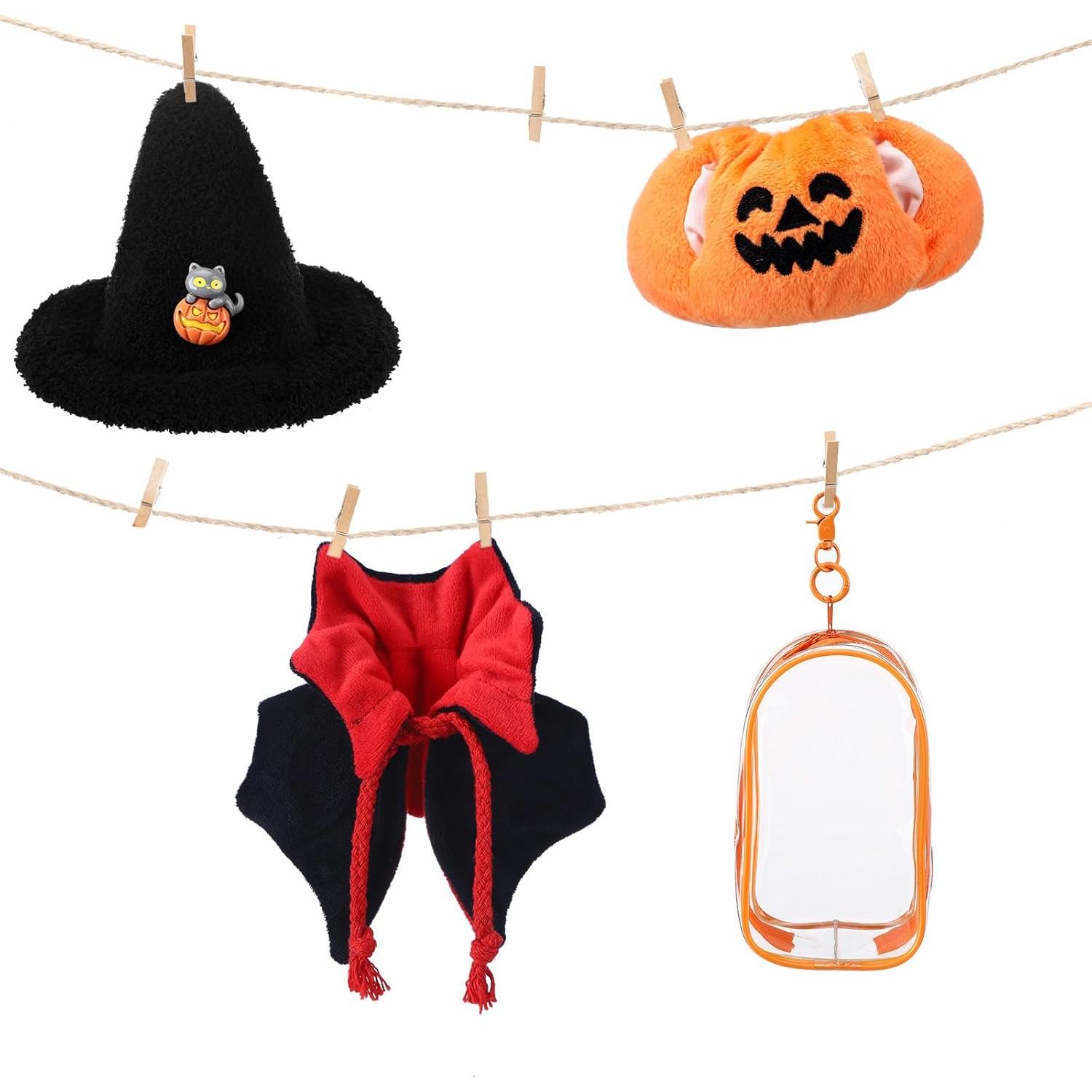 Disfraz de Halloween para muñecas 17 cm Simgoing - Sombrero y Capa