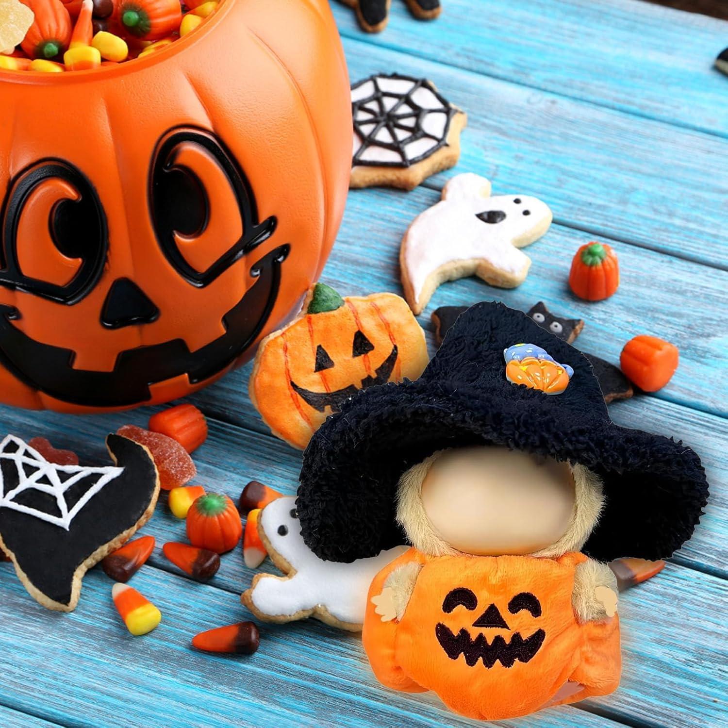 Ropa de Halloween para muñecas Labubu 15-17cm - Atuendo Calabaza