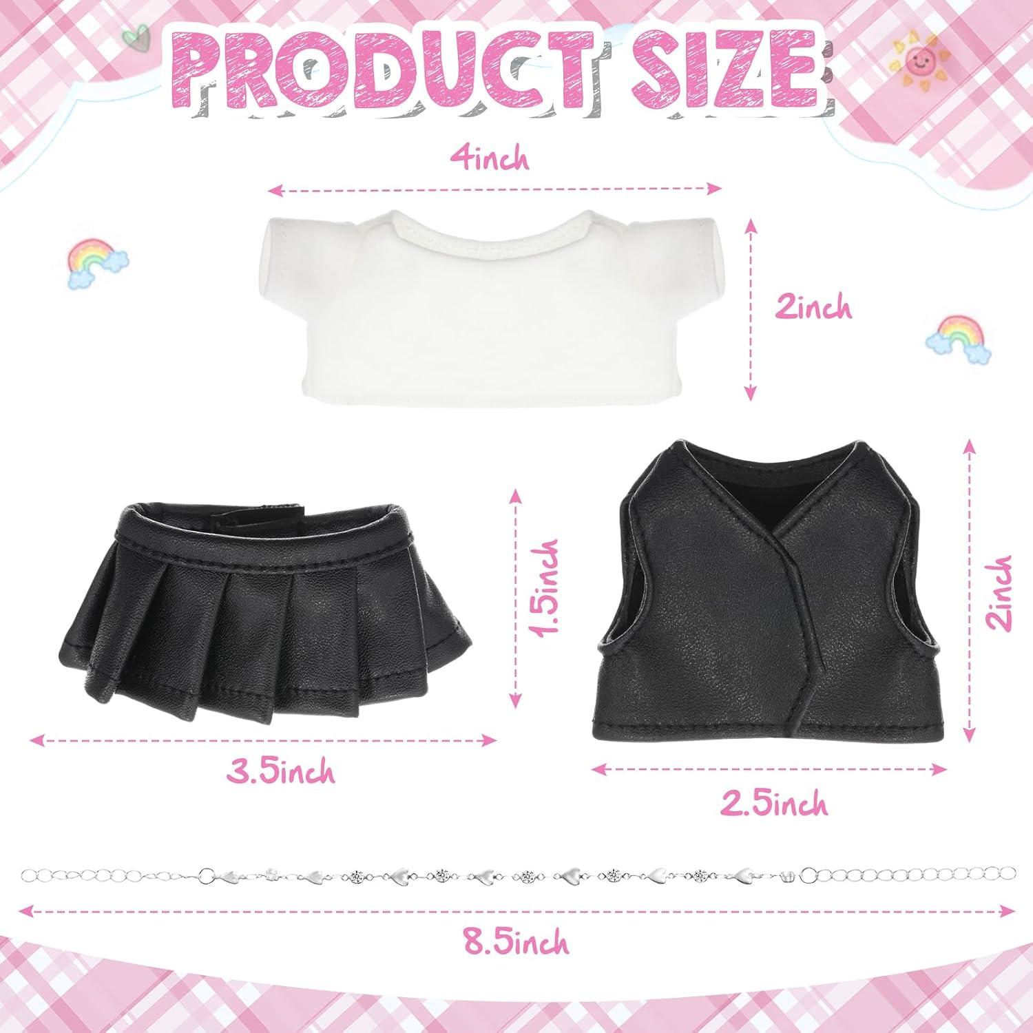 Conjunto de Ropa para Muñeca Hiboom 17 cm - Chaleco, Falda y Collar