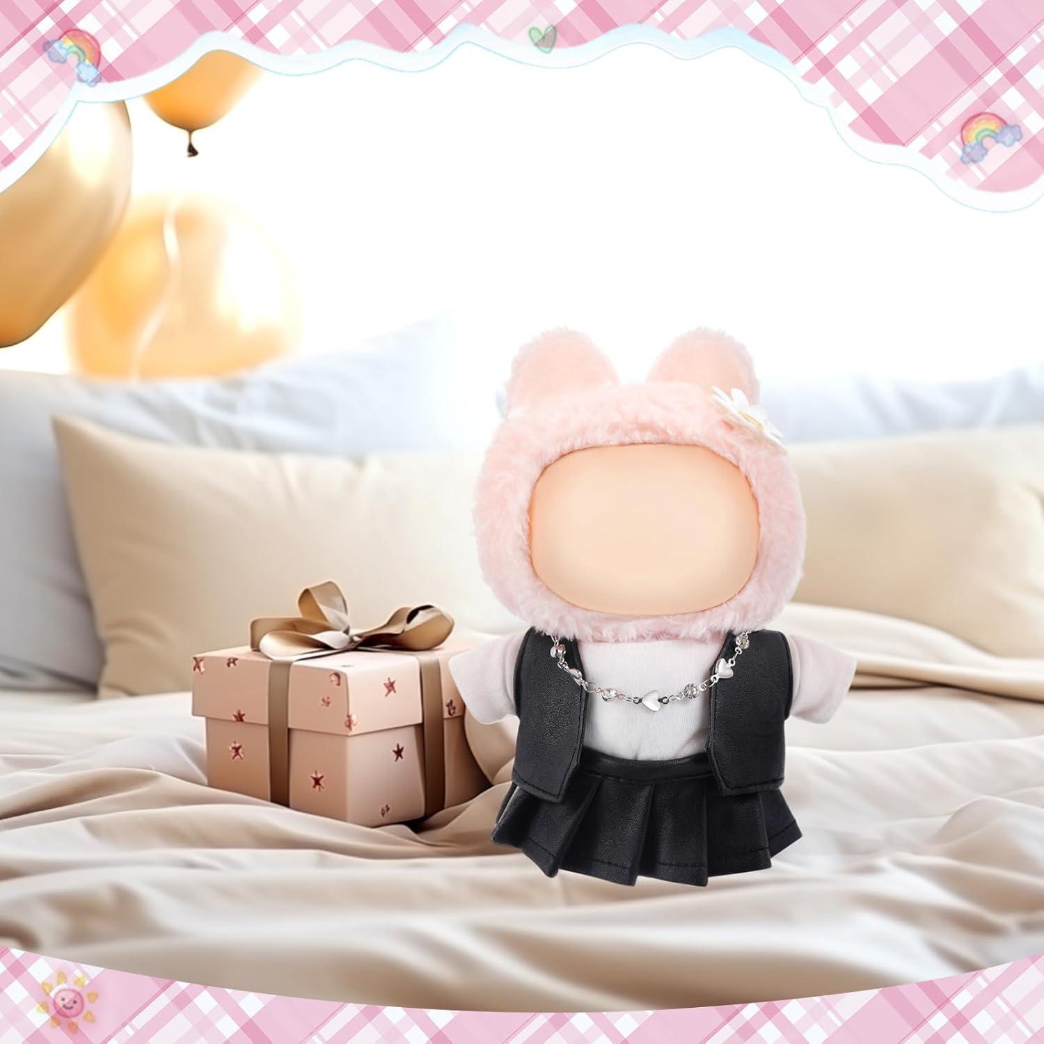 Conjunto de Ropa para Muñeca Hiboom 17 cm - Chaleco, Falda y Collar