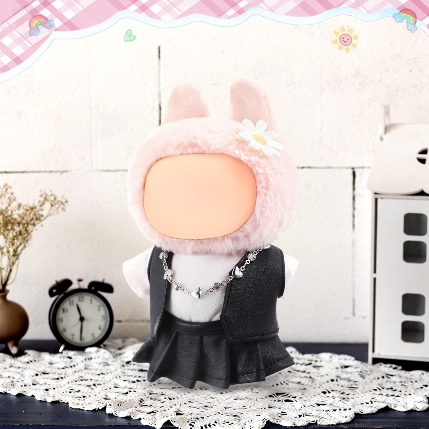 Conjunto de Ropa para Muñeca Hiboom 17 cm - Chaleco, Falda y Collar