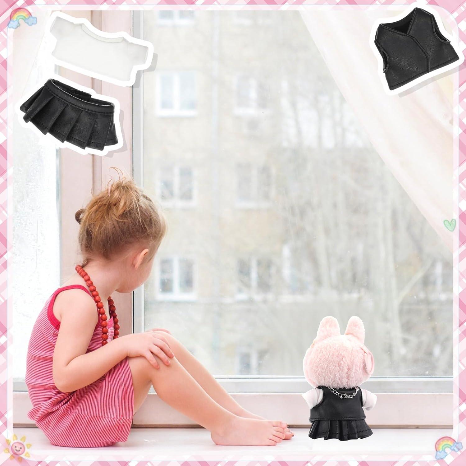 Conjunto de Ropa para Muñeca Hiboom 17 cm - Chaleco, Falda y Collar