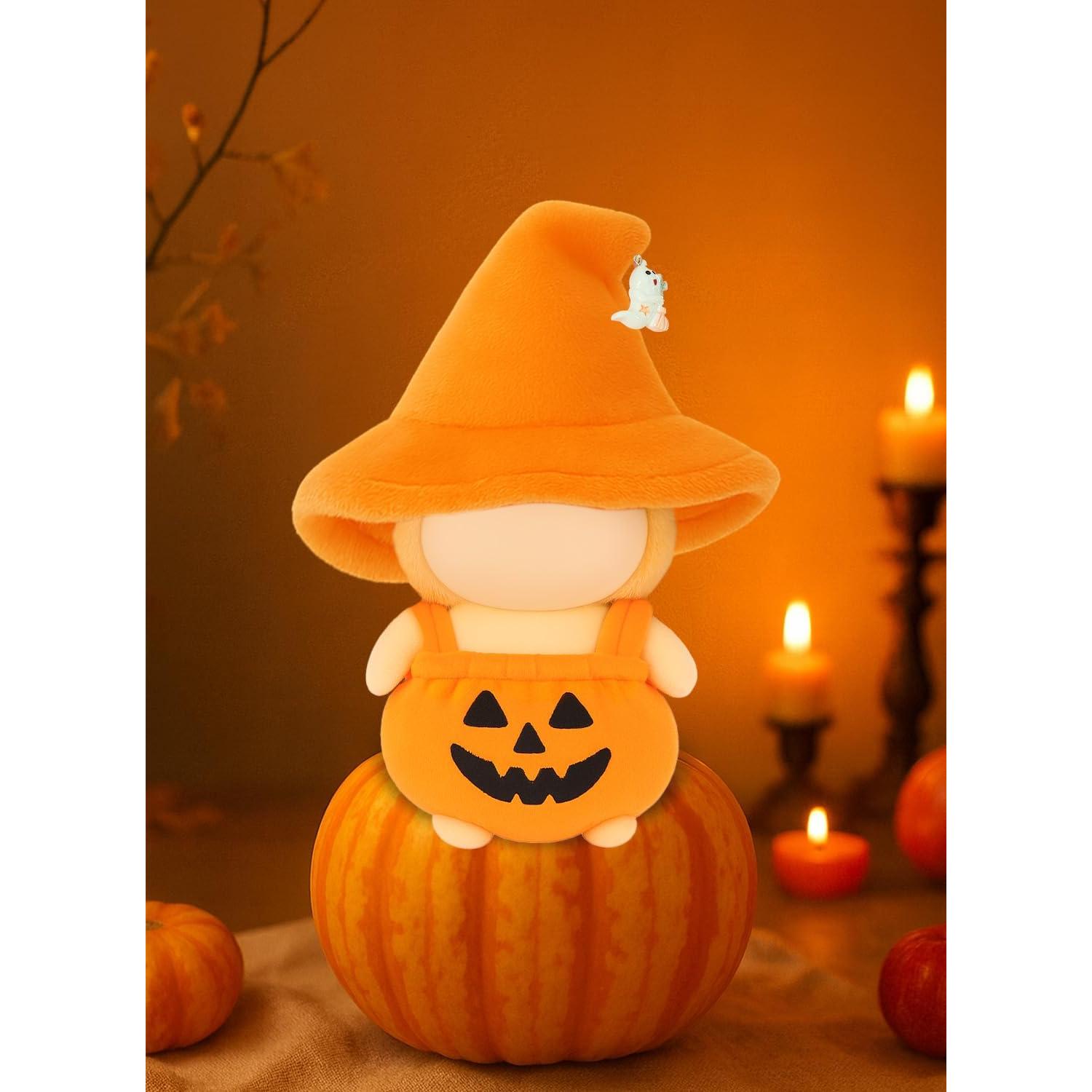 Conjunto de Ropa de Muñeca de Halloween 17cm Naranja Labubu