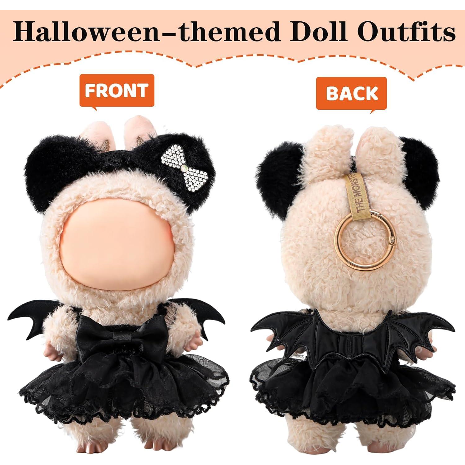 Conjunto de Ropa para Muñecas Labbuu 17cm - 2 Piezas Negra