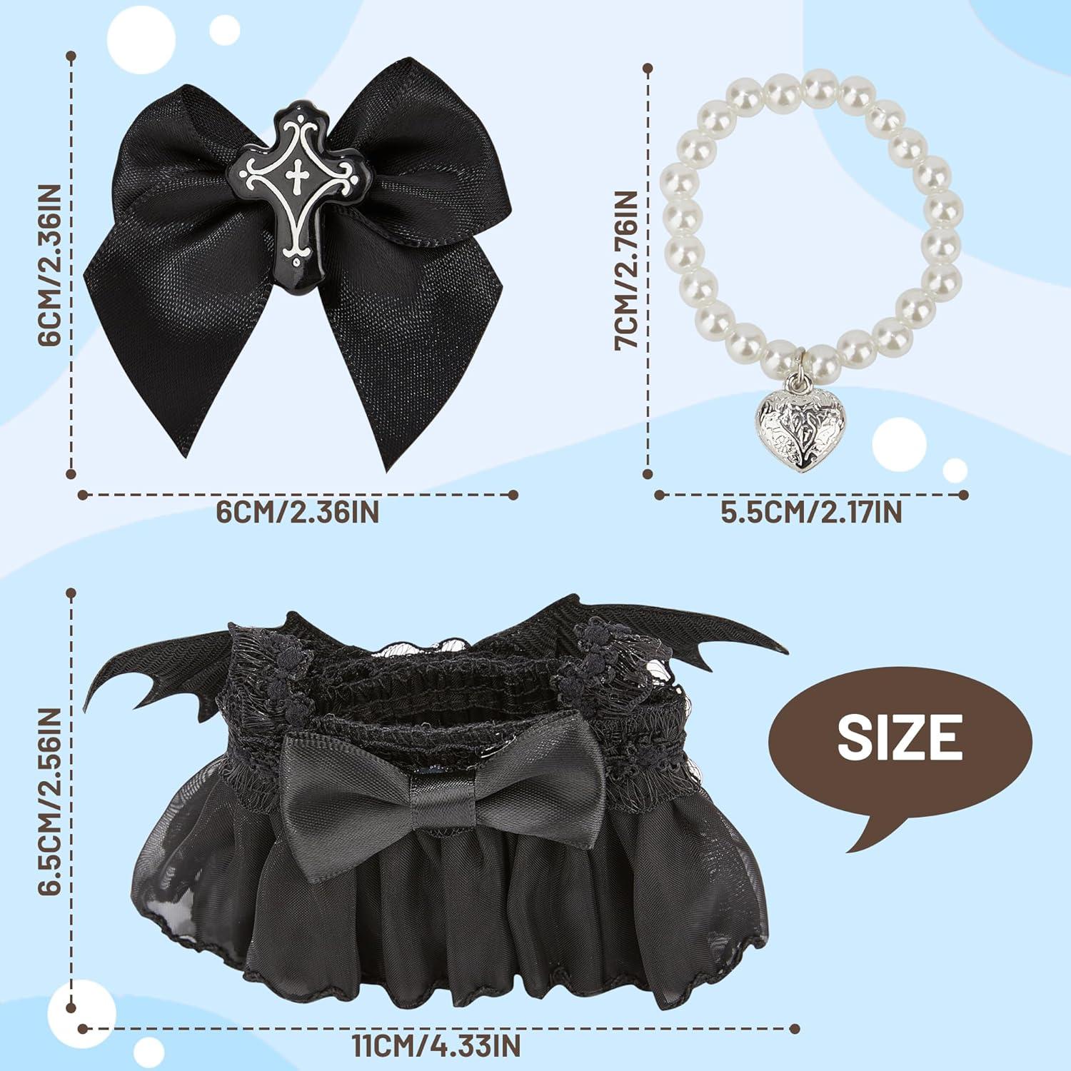 Ropa para Muñeca 17cm Esdallina Conjunto Demonio Negro