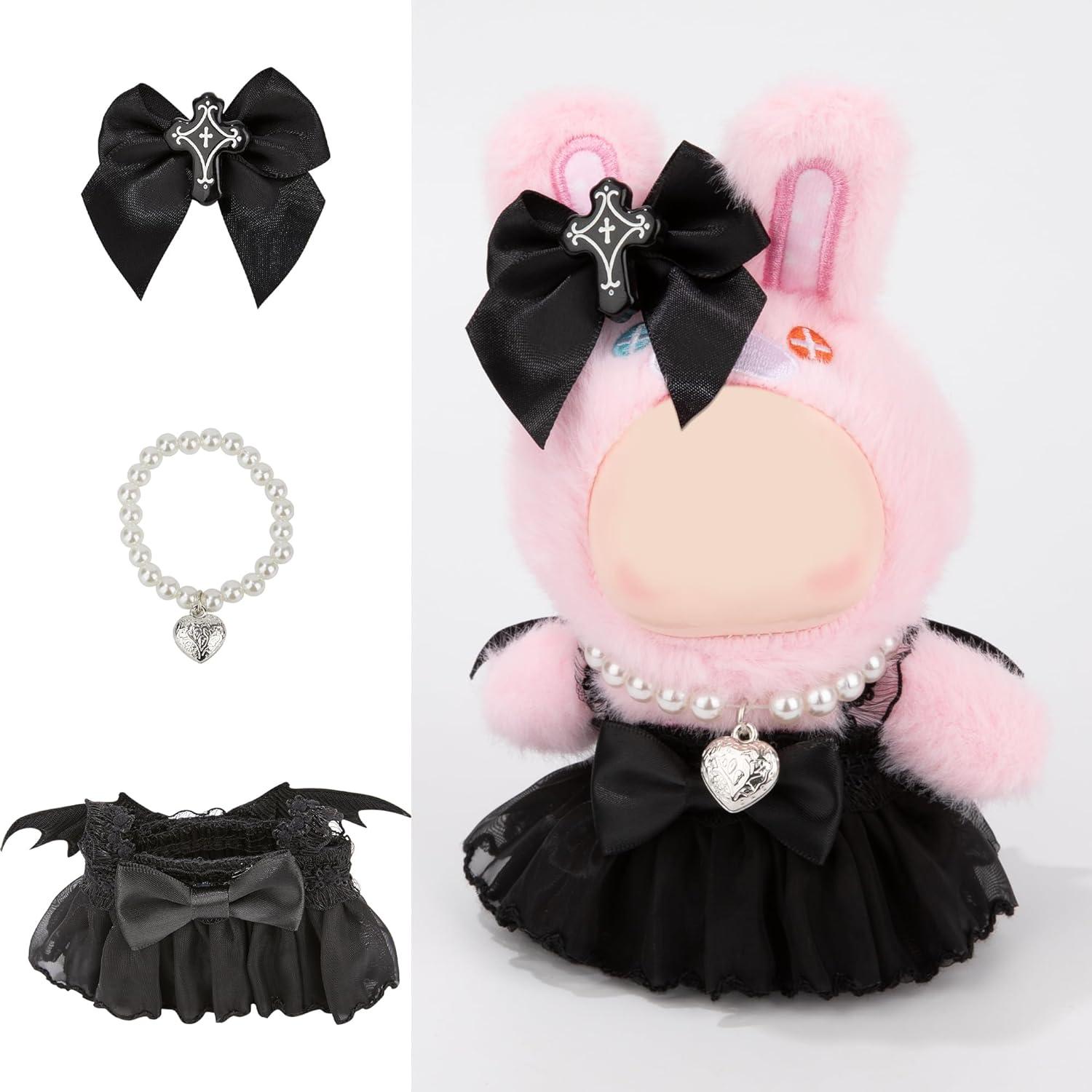 Ropa para Muñeca 17cm Esdallina Conjunto Demonio Negro
