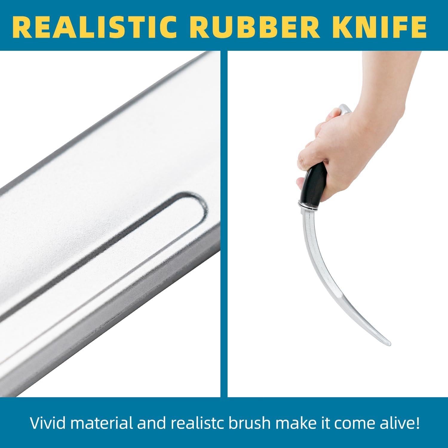 Cuchillo de Goma Falso Halloween ININ 31.6 cm Seguro para Cosplay