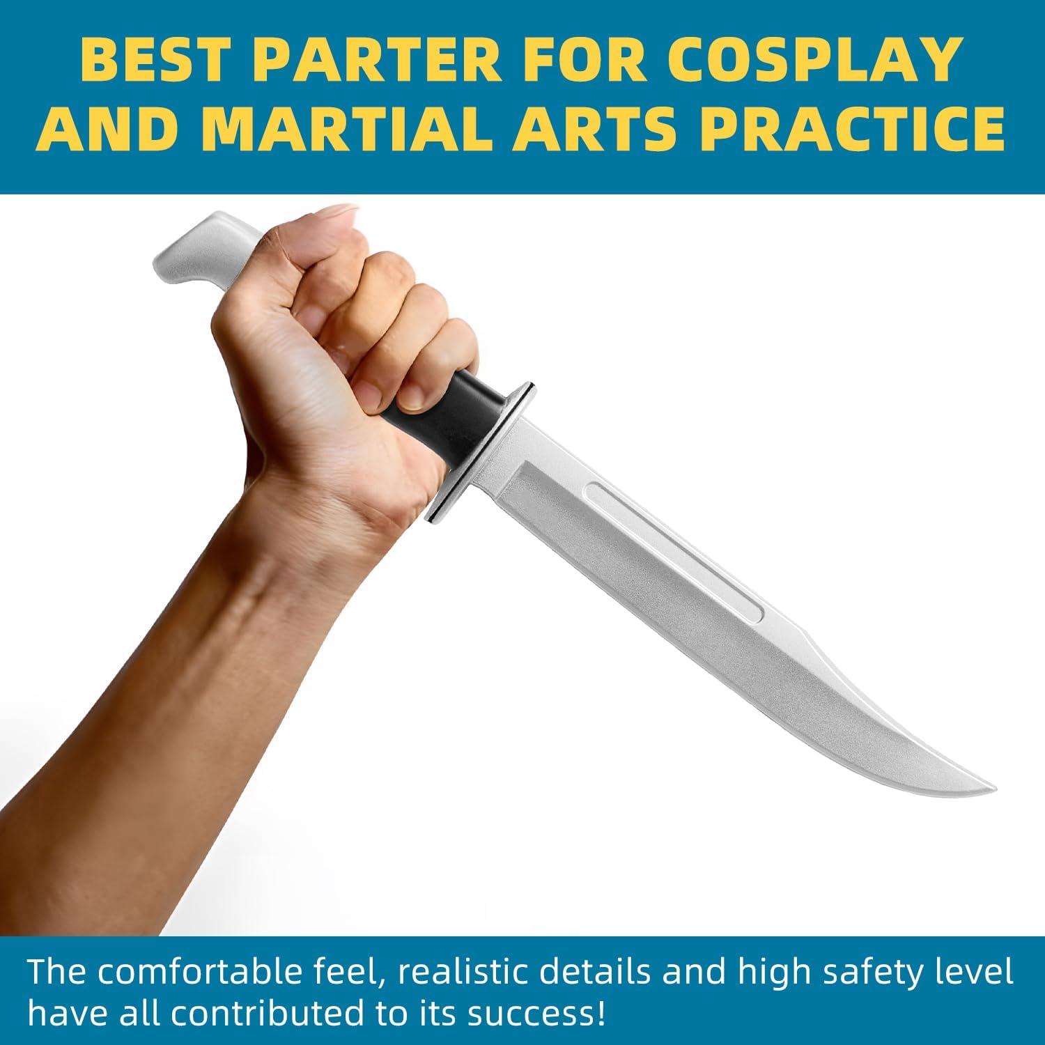 Cuchillo de Goma Falso Halloween ININ 31.6 cm Seguro para Cosplay