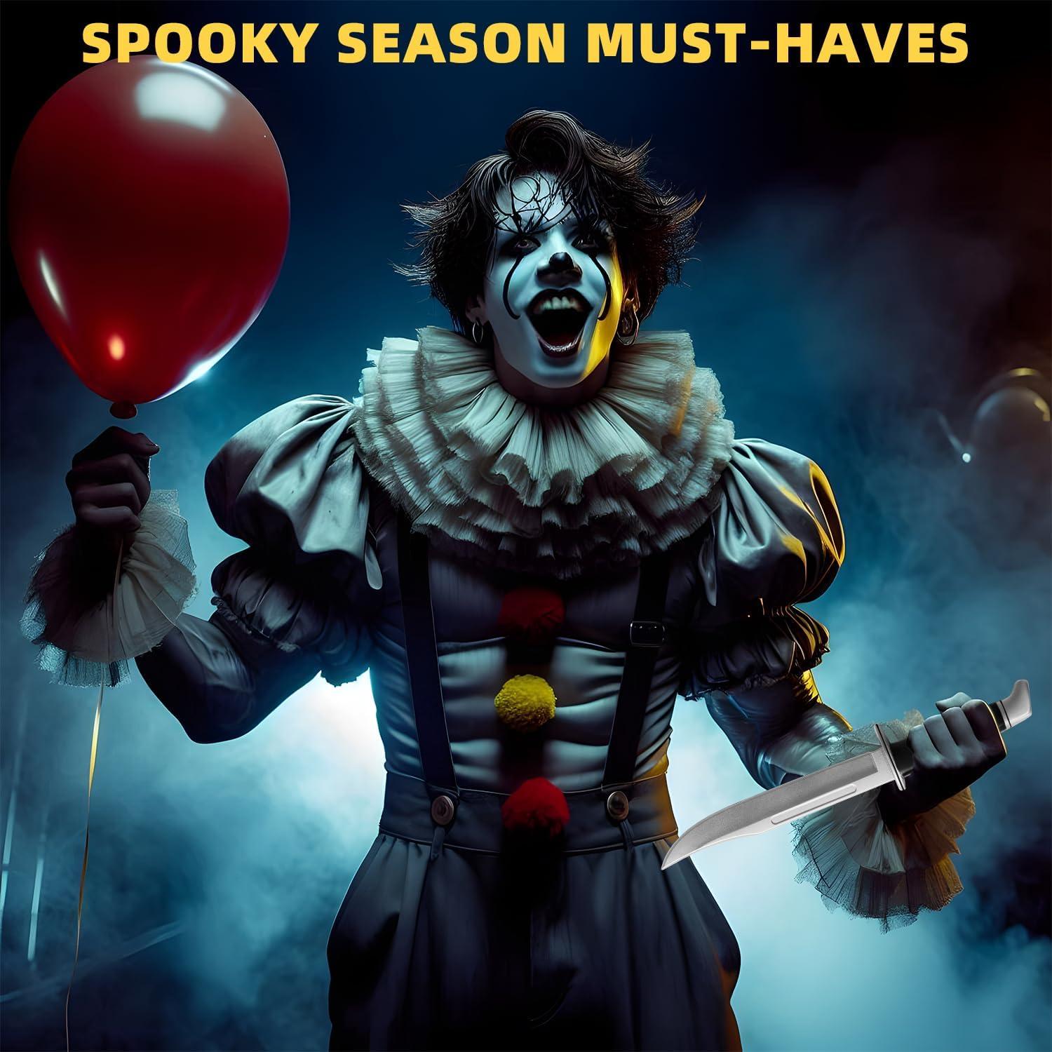 Cuchillo de Goma Falso Halloween ININ 31.6 cm Seguro para Cosplay