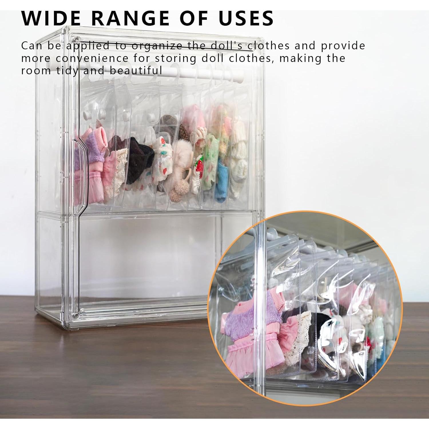 Set de 10 Bolsas de Almacenamiento para Ropa de Muñeca Labubu