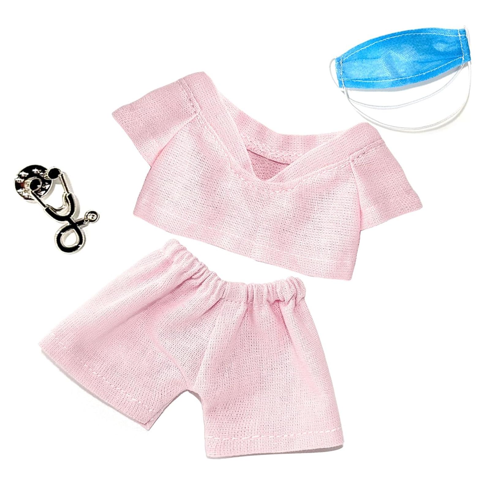 Conjunto de Ropa Chic para Muñecas 17cm - 4 Piezas Rosa