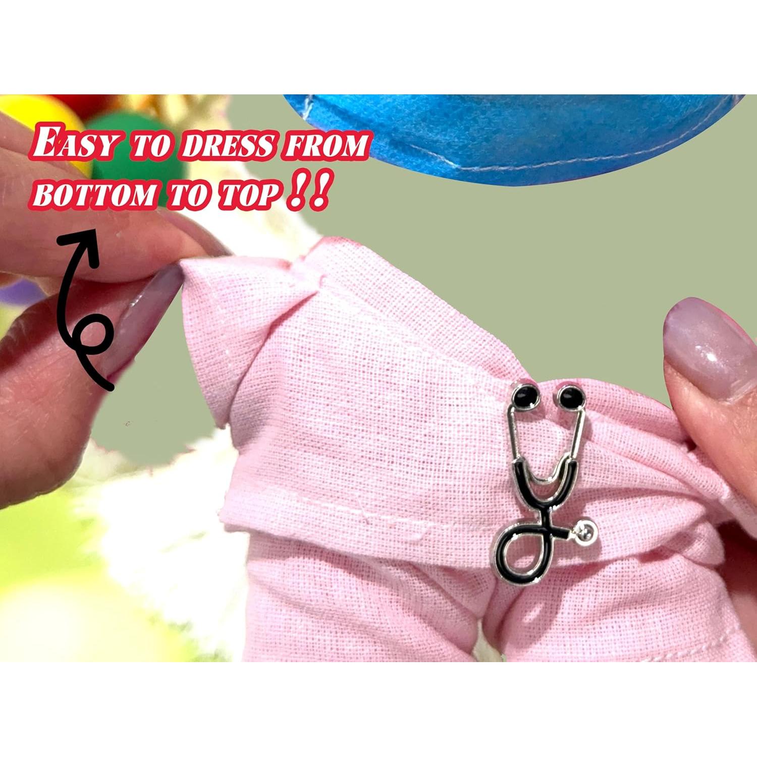 Conjunto de Ropa Chic para Muñecas 17cm - 4 Piezas Rosa