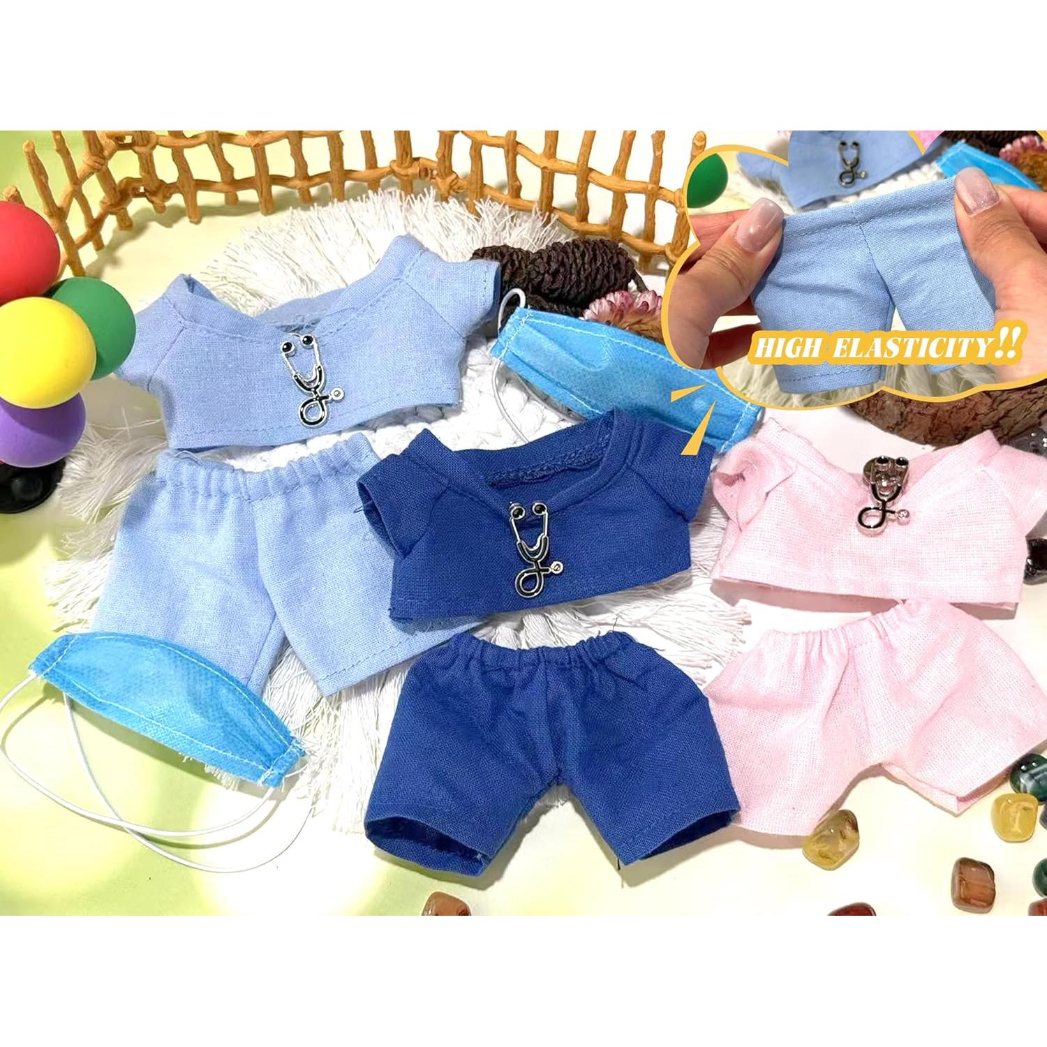 Conjunto de Ropa Chic para Muñecas 17cm - 4 Piezas Rosa