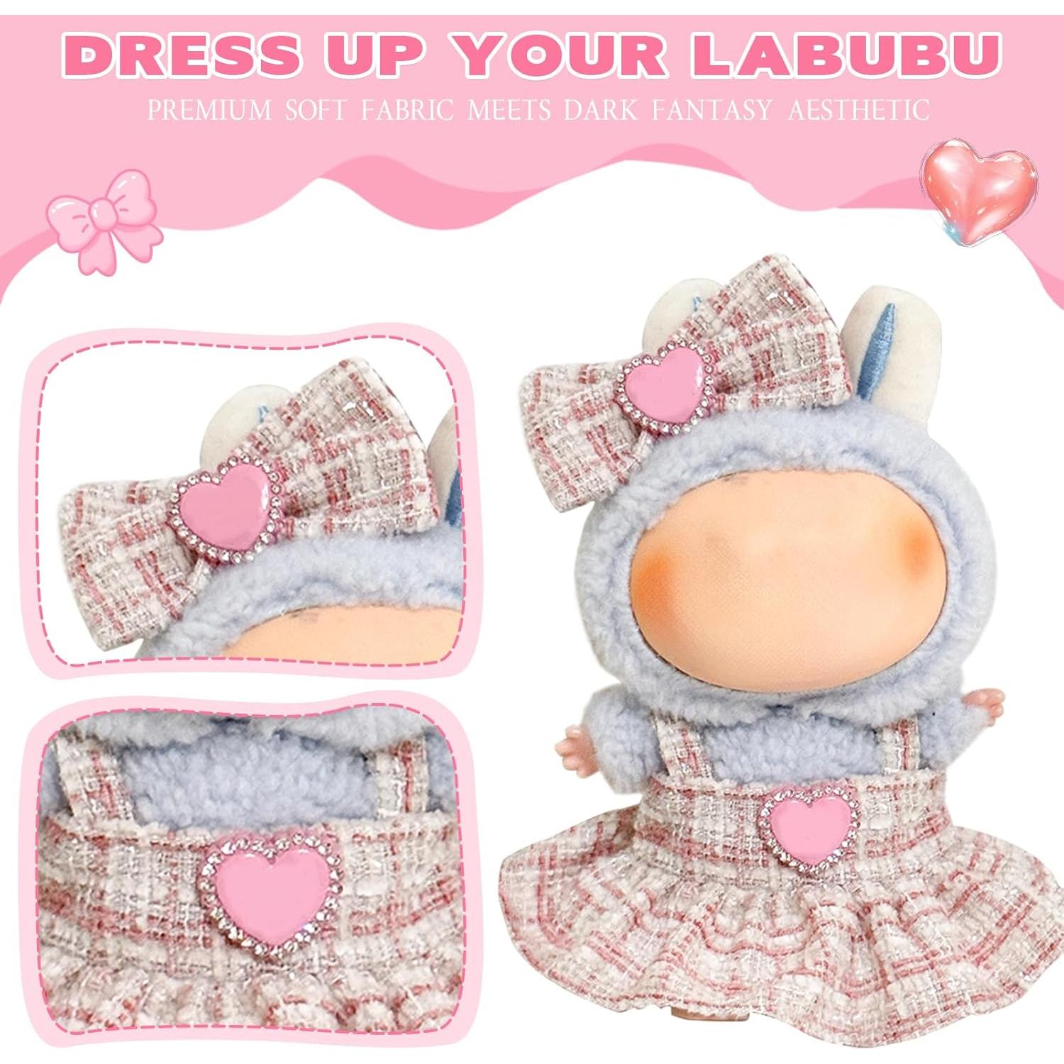 Conjunto de Ropa de 2 Piezas para Muñecas 17cm Labubu