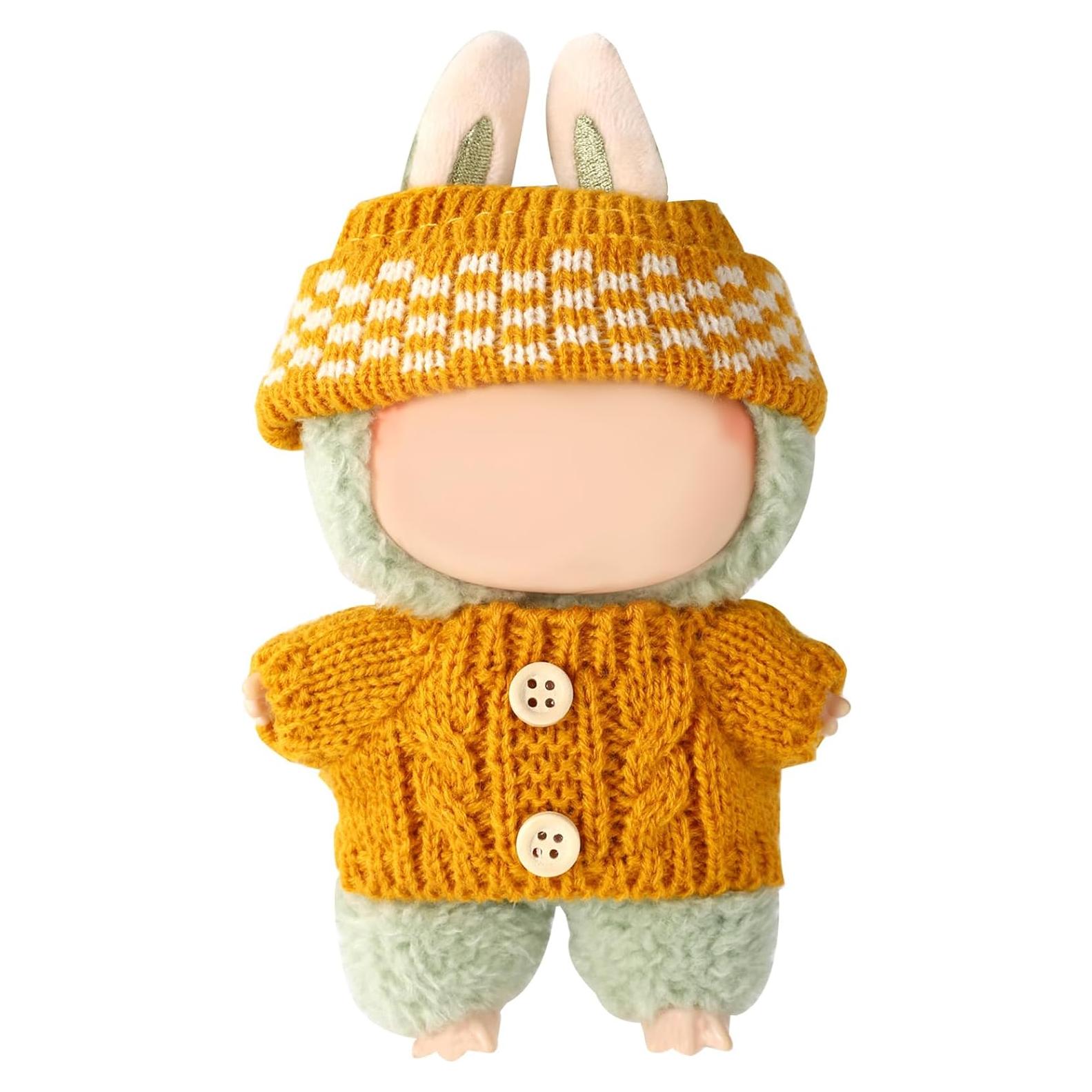 Conjunto de Ropa para Muñecas Lyreh - Suéter y Sombrero Amarillo