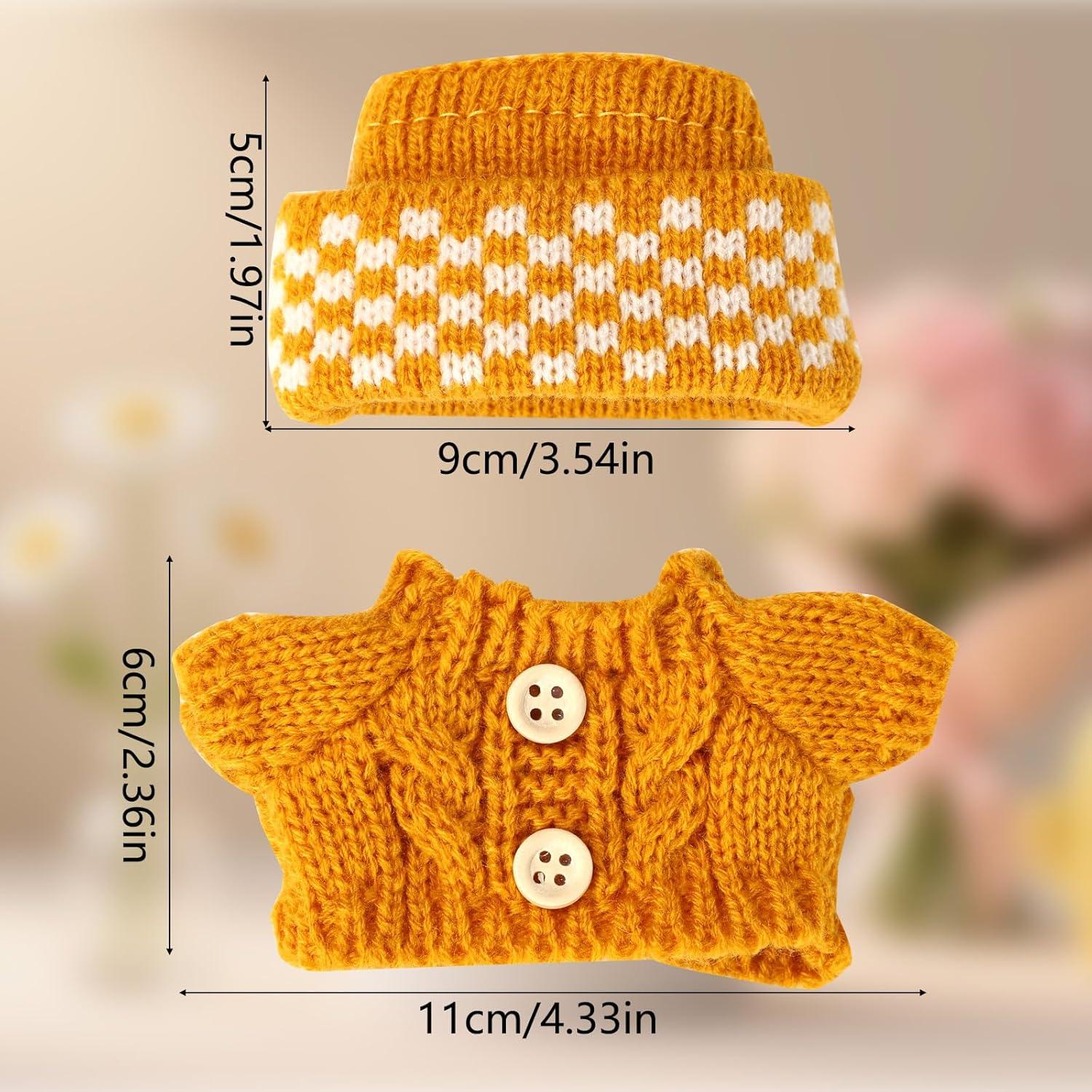 Conjunto de Ropa para Muñecas Lyreh - Suéter y Sombrero Amarillo