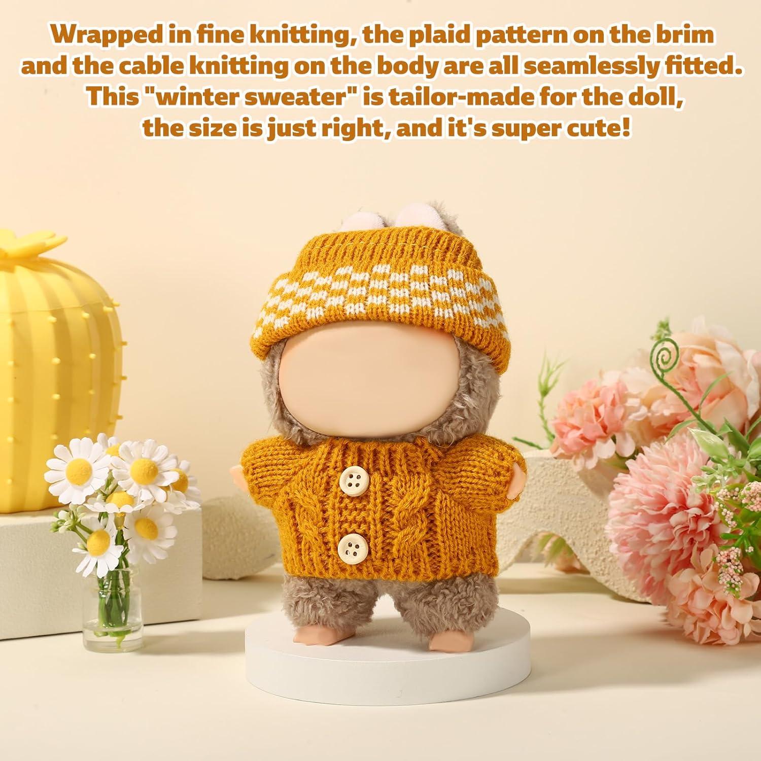 Conjunto de Ropa para Muñecas Lyreh - Suéter y Sombrero Amarillo