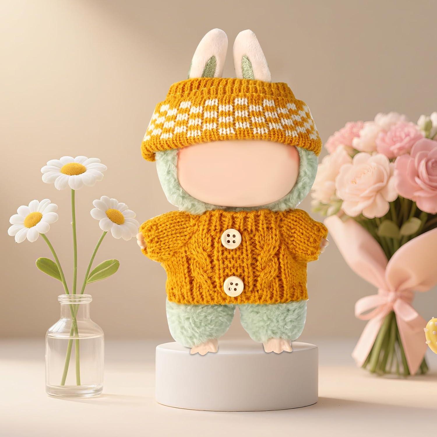 Conjunto de Ropa para Muñecas Lyreh - Suéter y Sombrero Amarillo