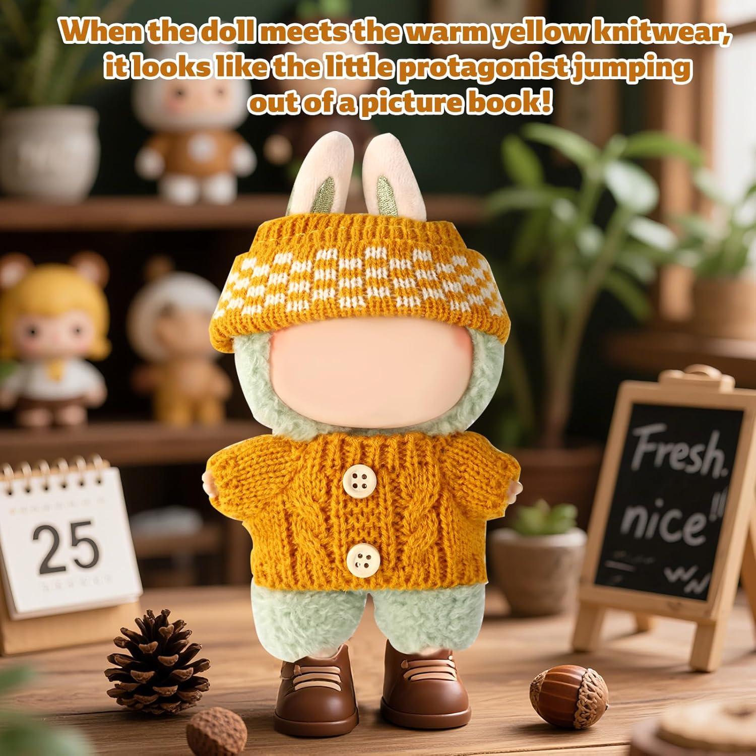 Conjunto de Ropa para Muñecas Lyreh - Suéter y Sombrero Amarillo