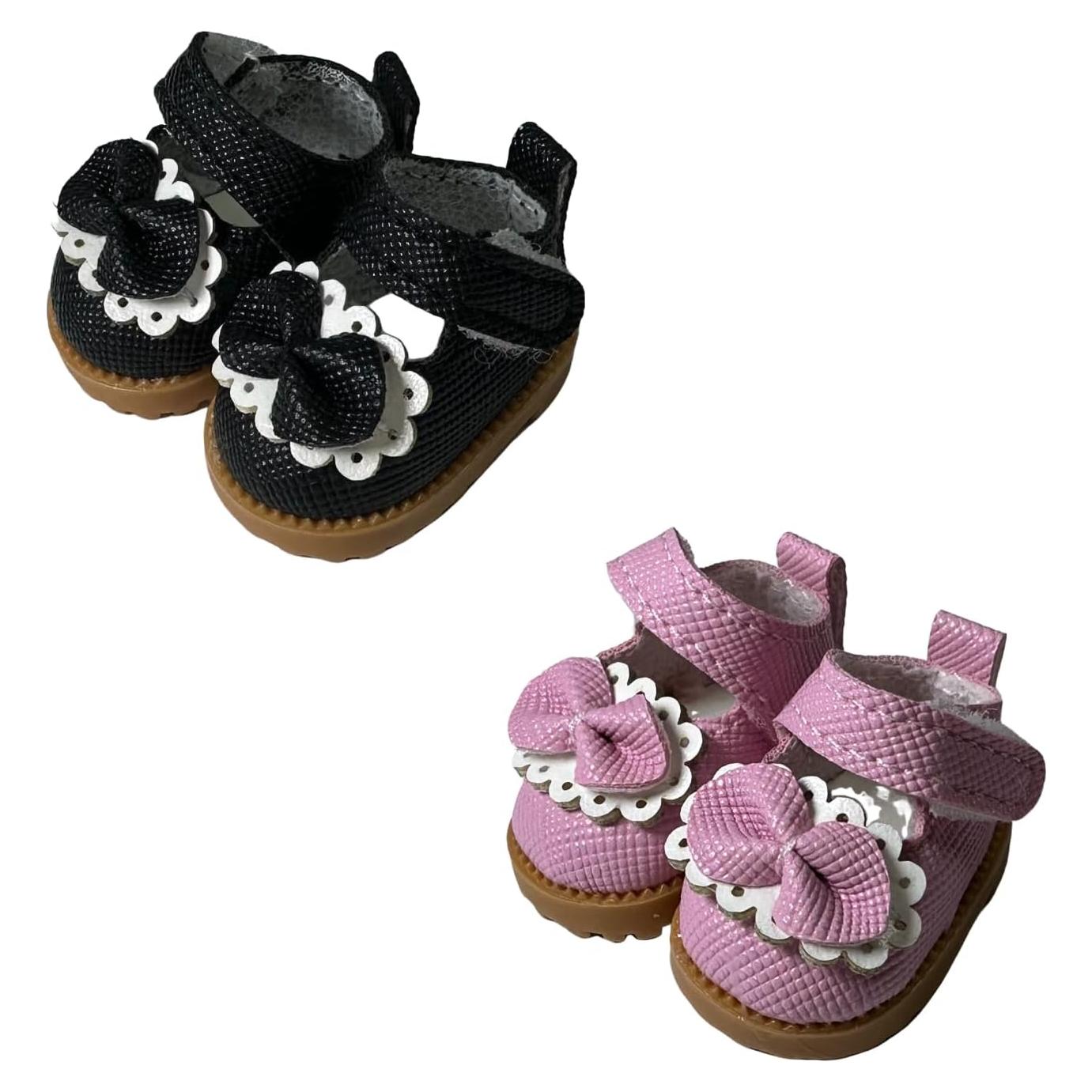 Zapatos de Muñeca Mary Jane QIXINGWISE 17cm Cuero Sintético
