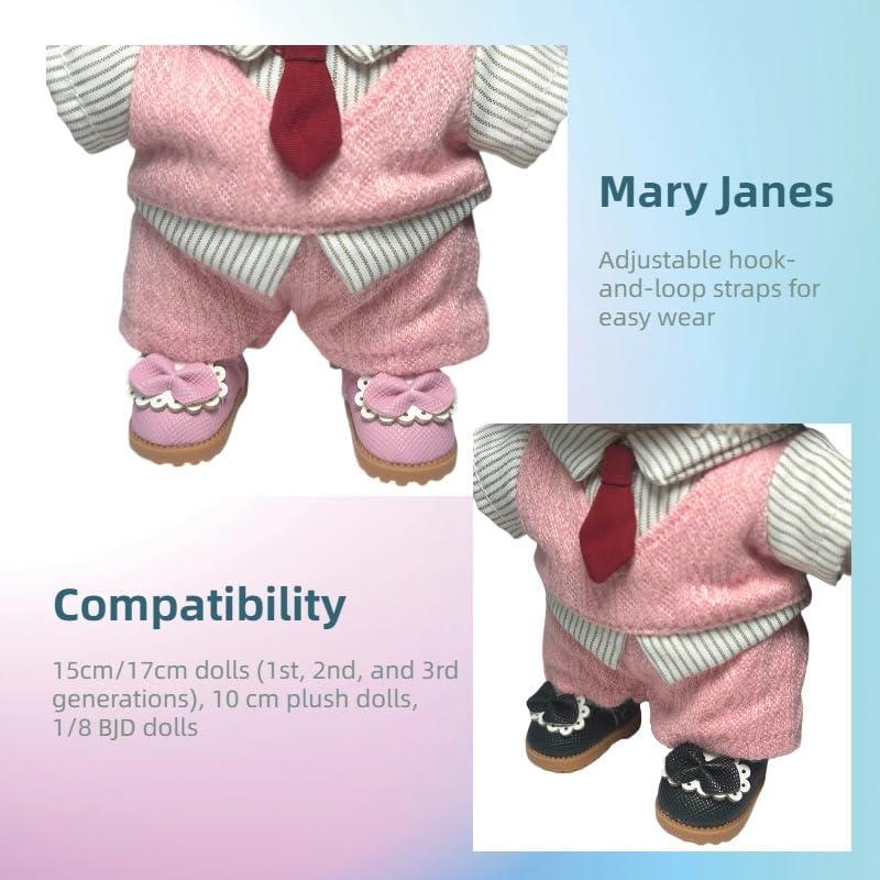 Zapatos de Muñeca Mary Jane QIXINGWISE 17cm Cuero Sintético