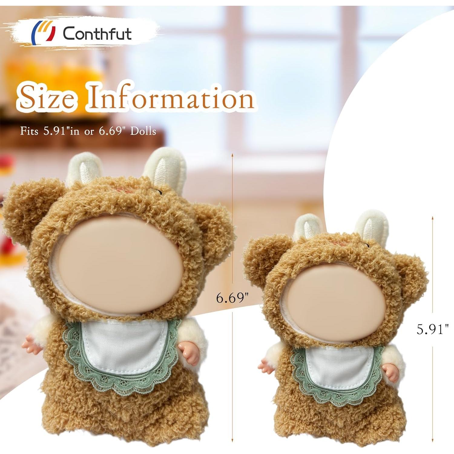 Conjunto de Ropa para Muñecas 17cm Caqui - Conthfut