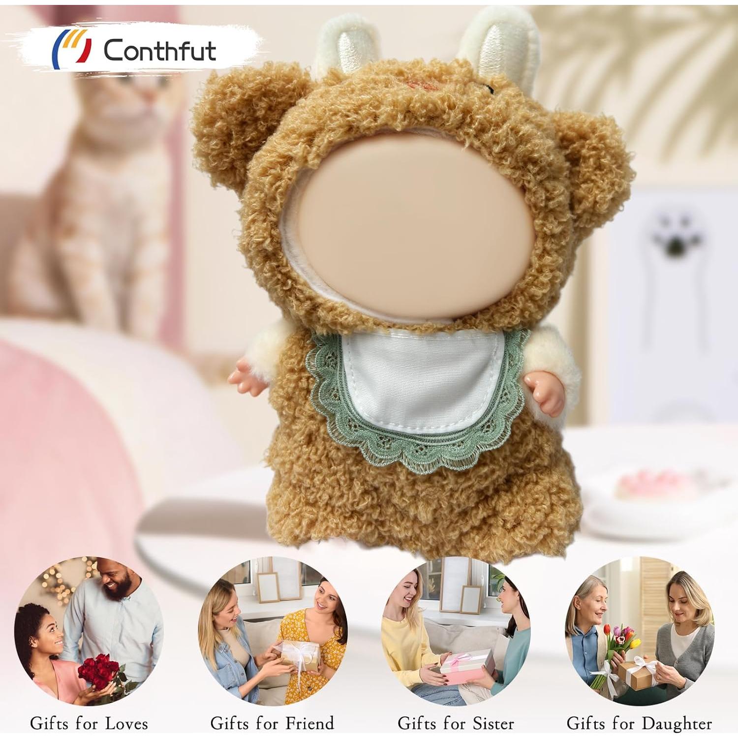 Conjunto de Ropa para Muñecas 17cm Caqui - Conthfut