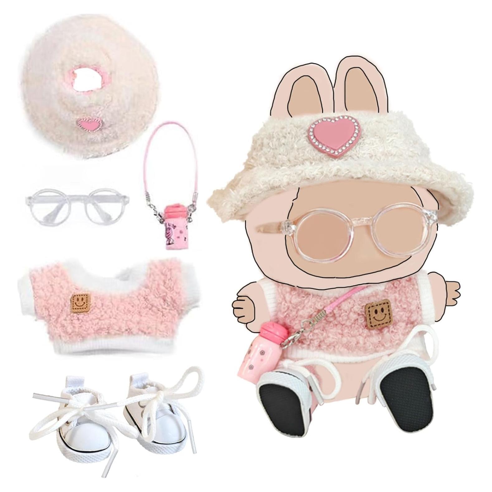 Conjunto de Ropa para Muñeca 17cm Genérico 5 Piezas Rosa