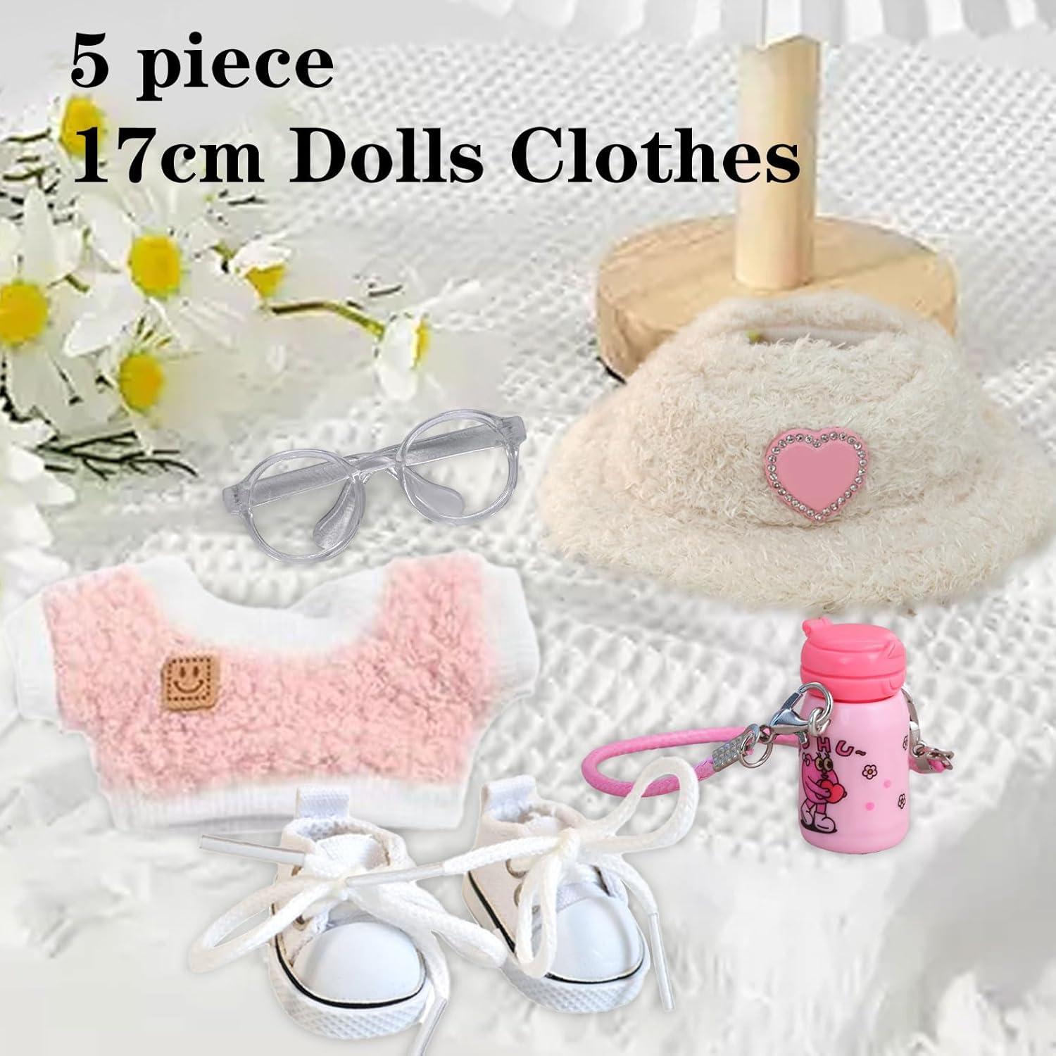 Conjunto de Ropa para Muñeca 17cm Genérico 5 Piezas Rosa