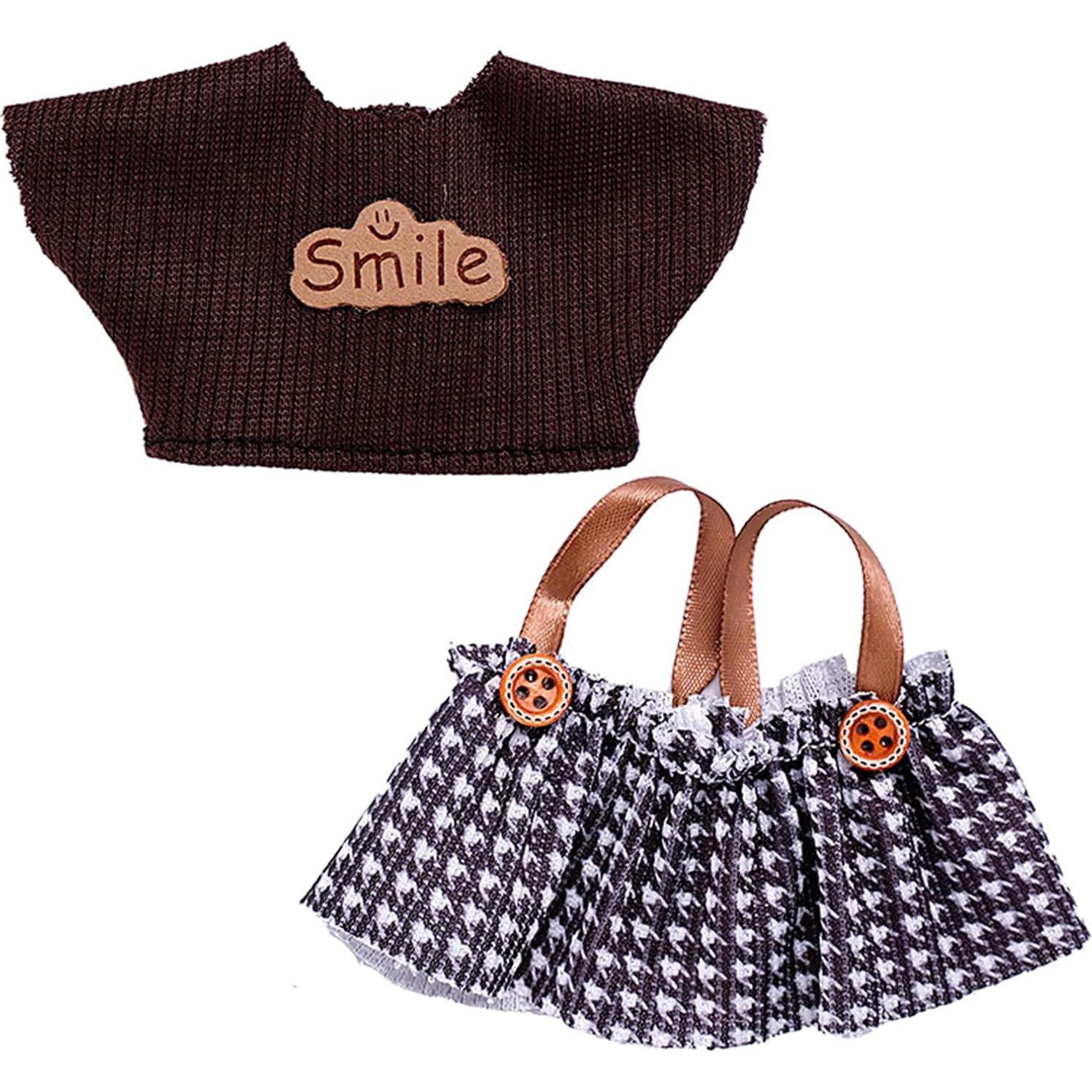 Conjunto de Ropa para Muñeca 17cm BalaBola 4 Piezas Marrón