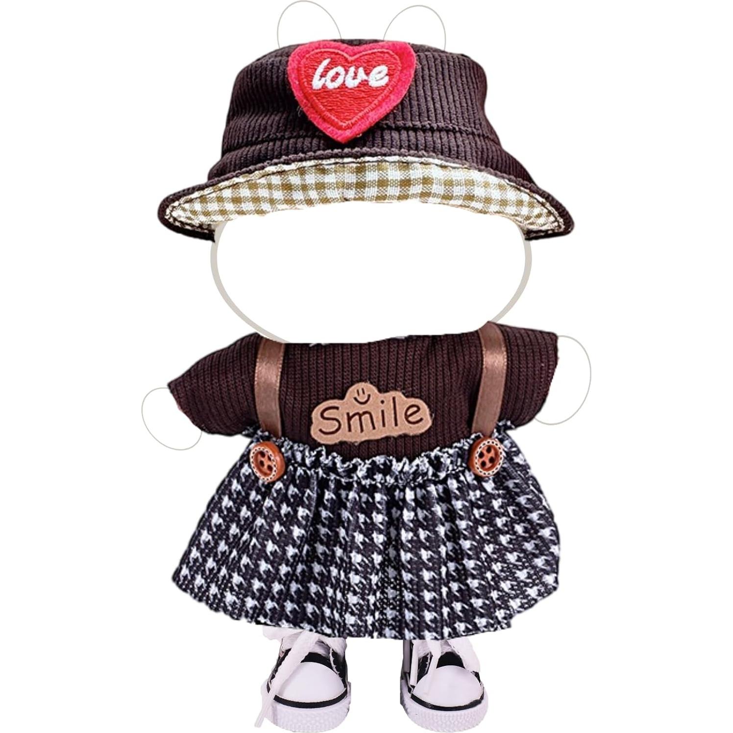 Conjunto de Ropa para Muñeca 17cm BalaBola 4 Piezas Marrón