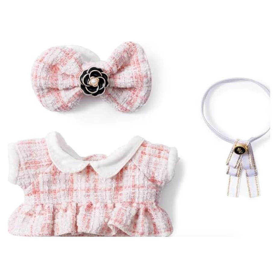 Conjunto de Ropa Kawaii para Muñecas 17cm - 4 Piezas Rosa