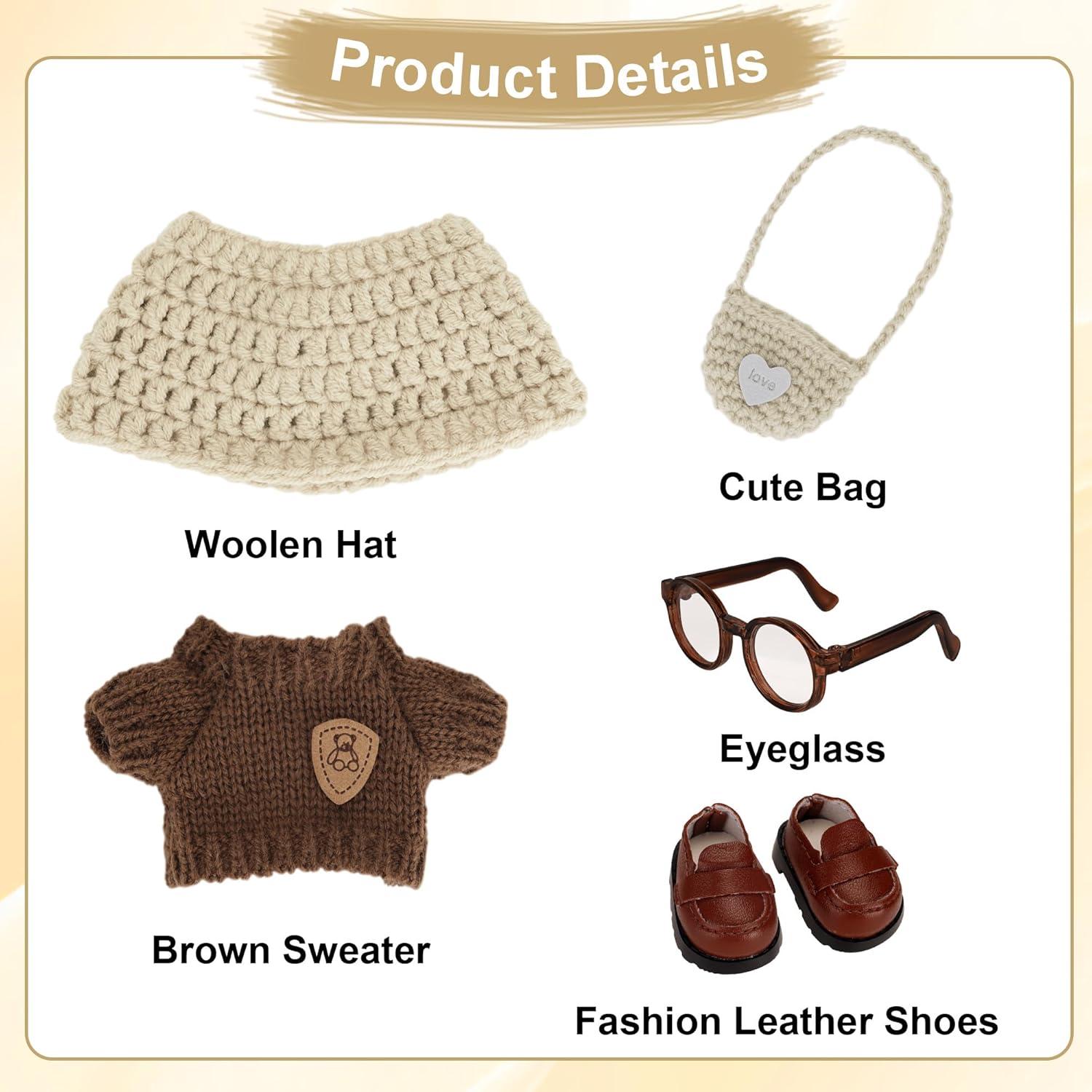 Conjunto de Ropa para Muñeca LITURTOO 5 Piezas Marrón