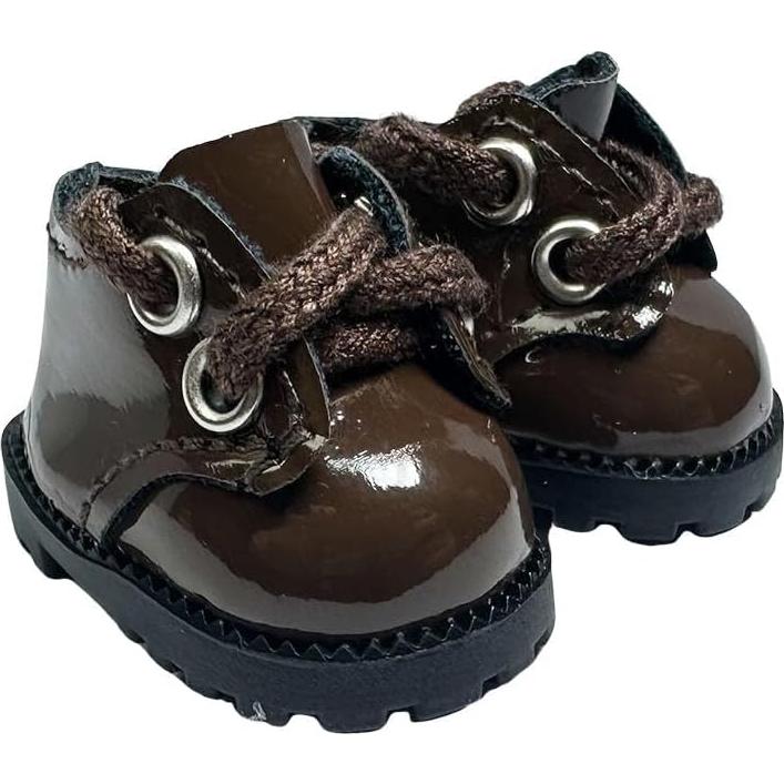 Zapatos Oxford Mini de Cuero PU para Muñecas 17 cm - 2 Pares