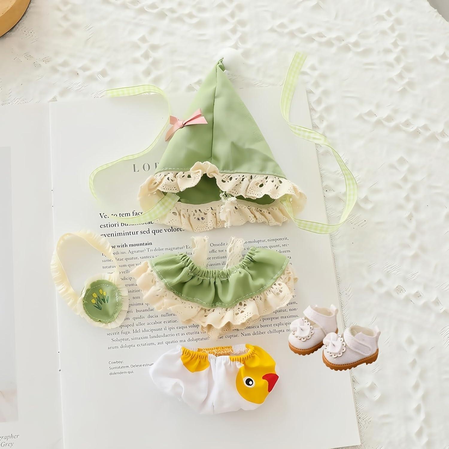 Conjunto de Ropa para Muñecas 15cm y 17cm TOU-BEGUIN Verde