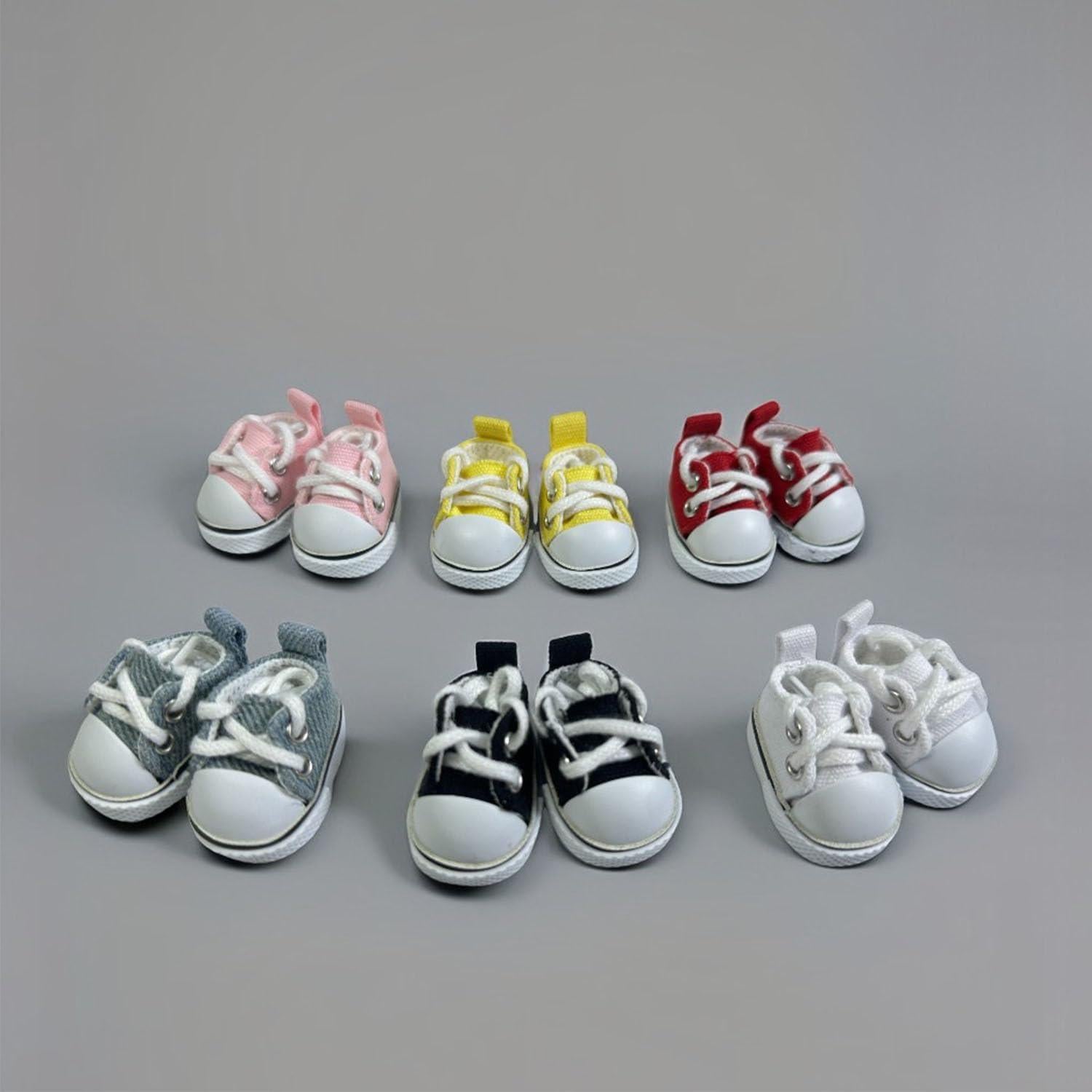 2 Pares Zapatos de Muñeca QIXINGWISE Rosa y Blanco 17cm