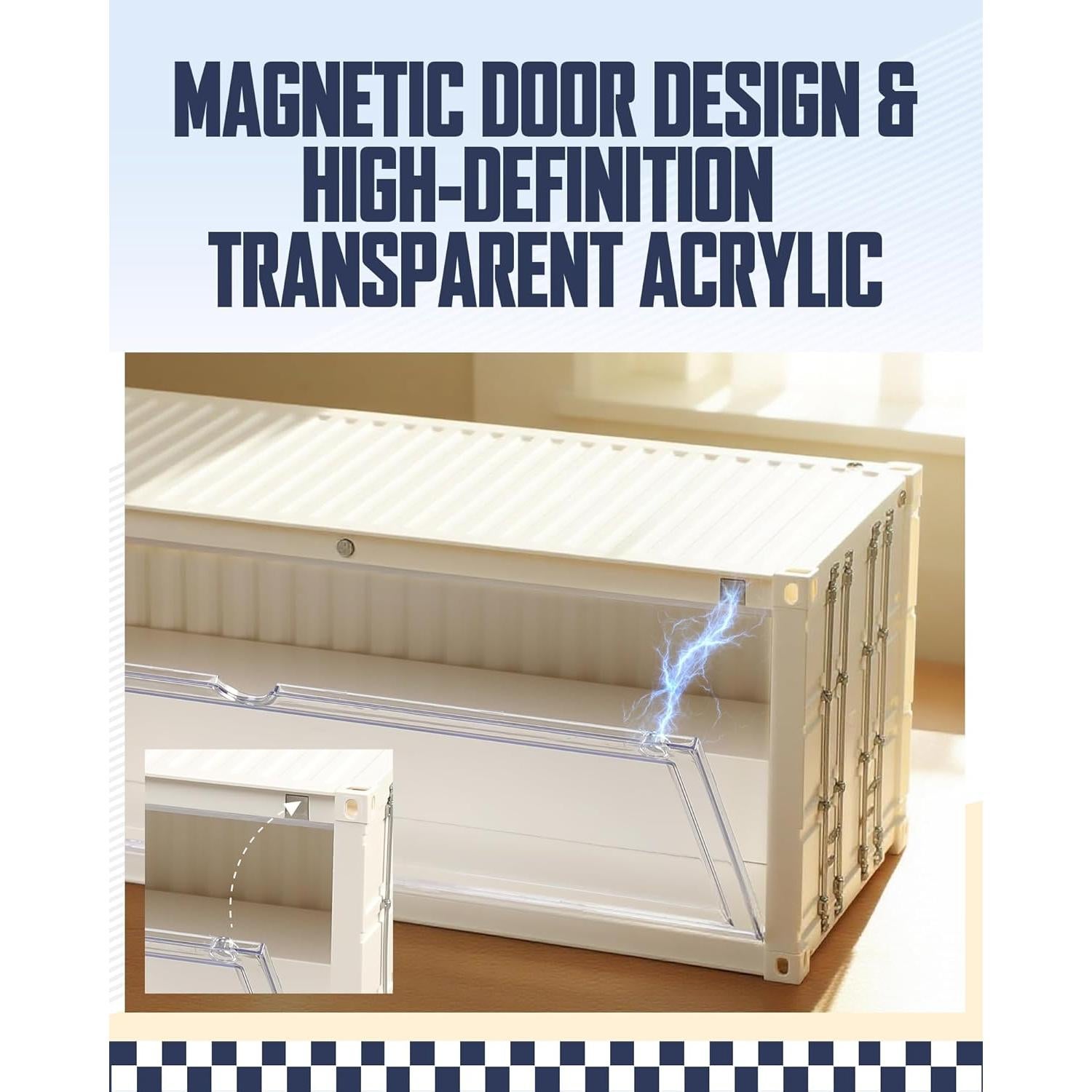 Vitrina Acrílica Apilable MOCBURIKU con Luces LED Beige